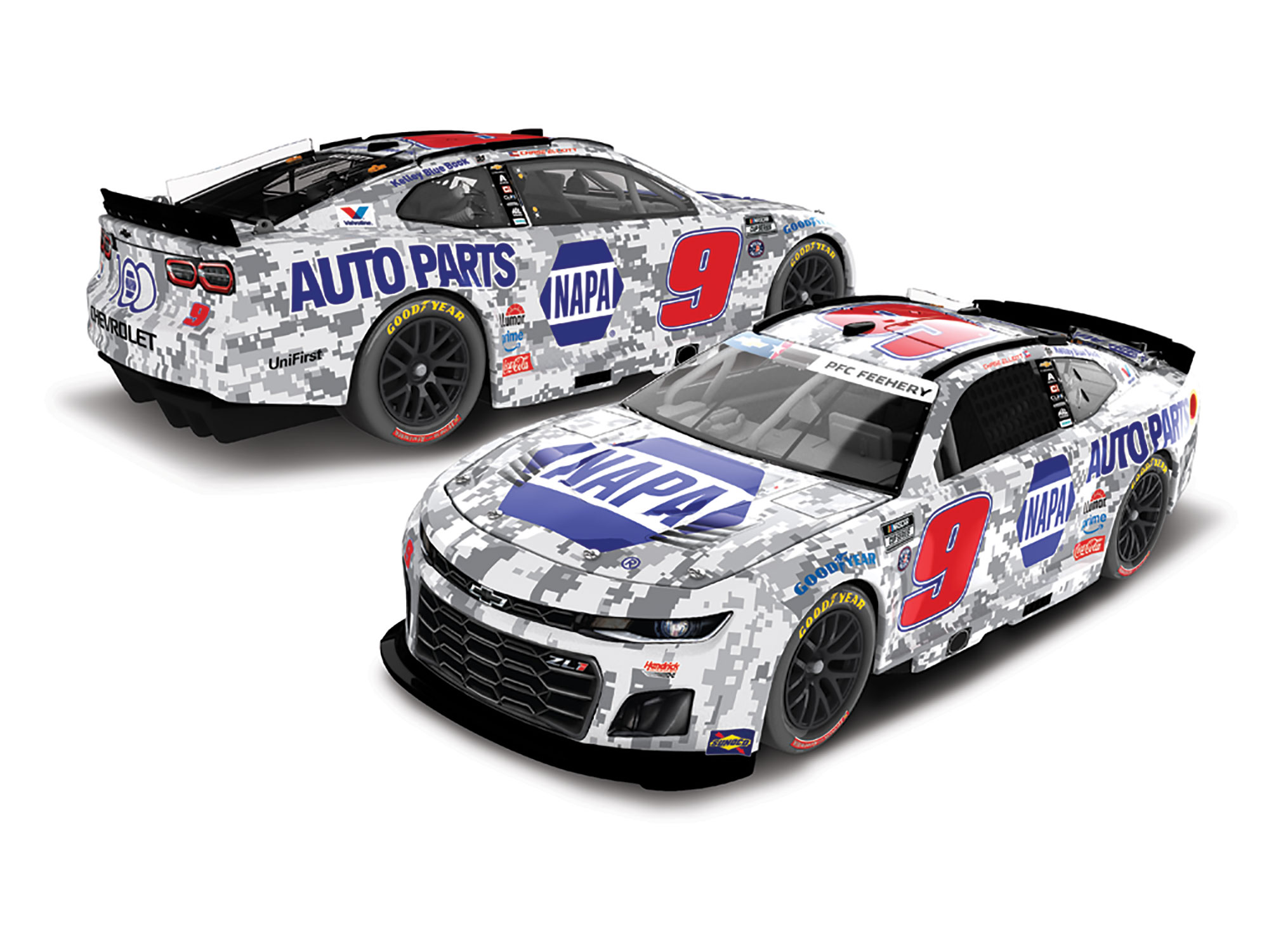CHASE ELLIOTT 2025 NAPA SALUTES 1:24 ELITE PREMIER DIECAST