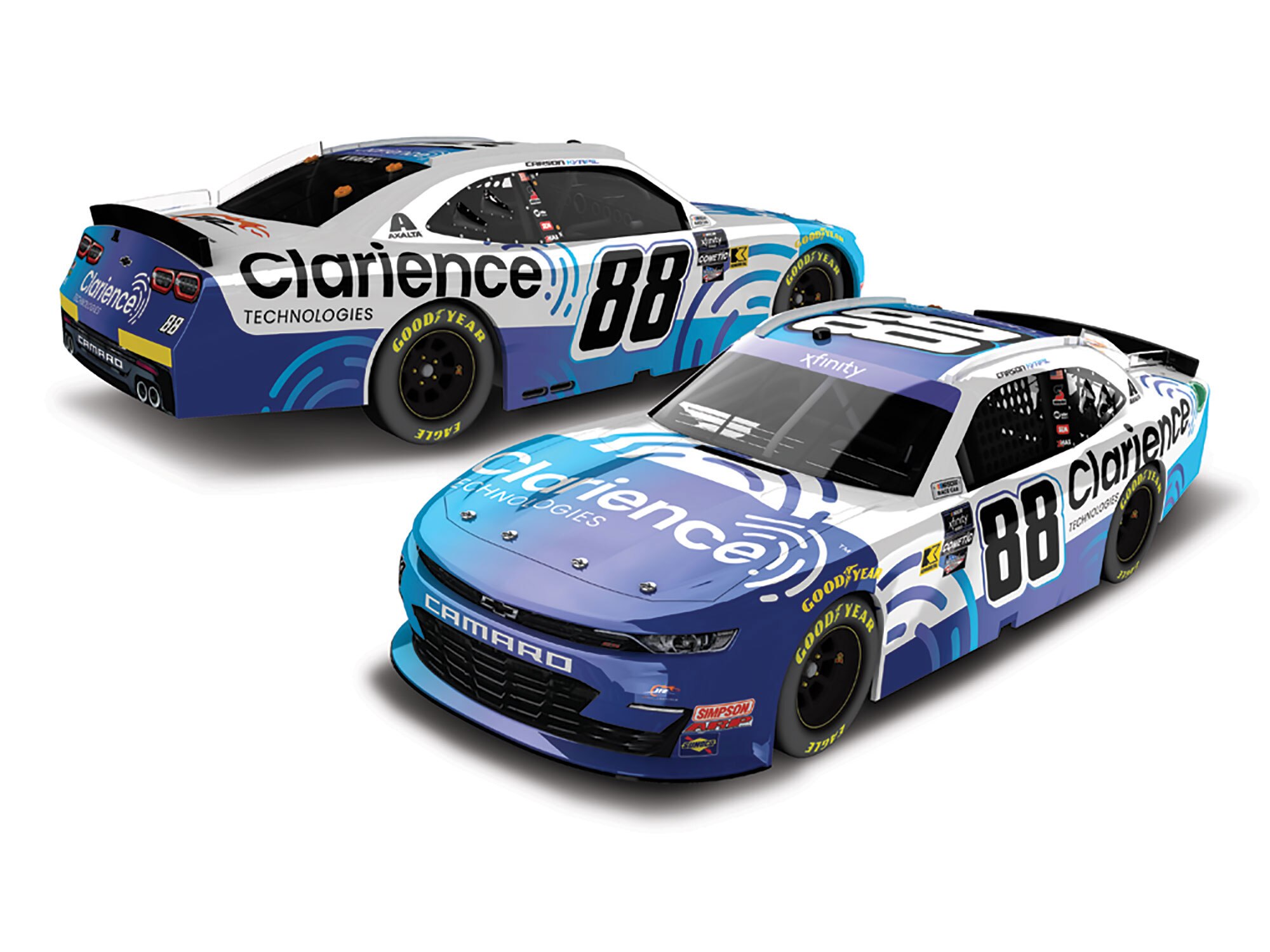 CARSON KVAPIL 2024 CLARIENCE TECHNOLIGIES 1:24 AUTOGRAPHED ARC DIECAST