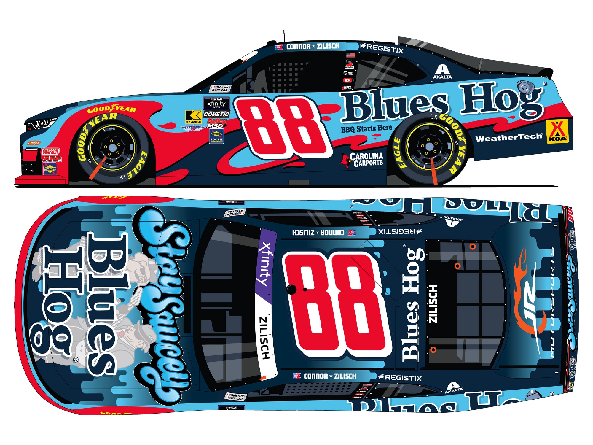 CONNOR ZILISCH 2025 BLUES HOG 1:24 AUTOGRAPHED ARC DIECAST