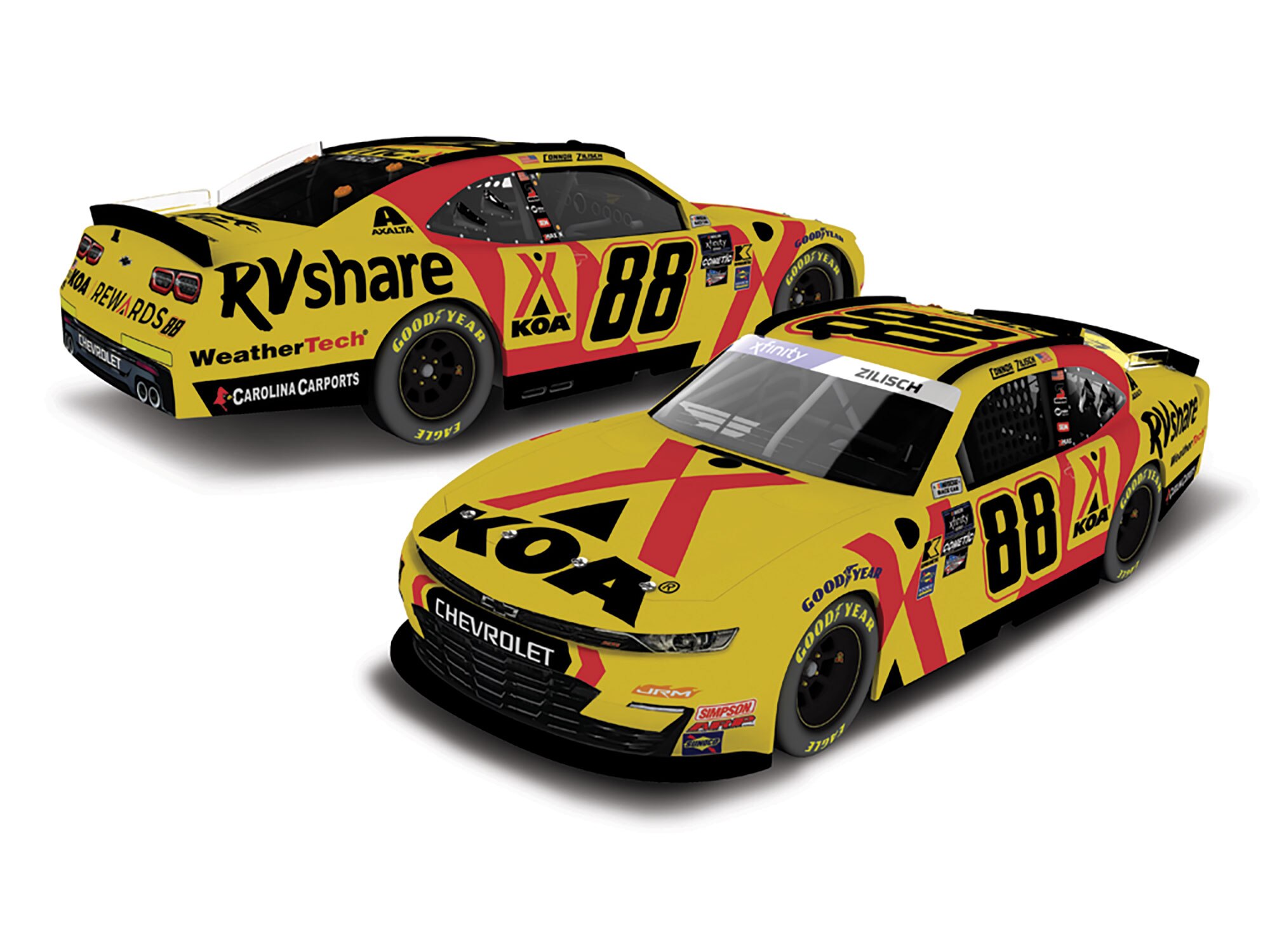 CONNOR ZILISCH 2025 KOA 1:24 COLOR CHROME ARC DIECAST