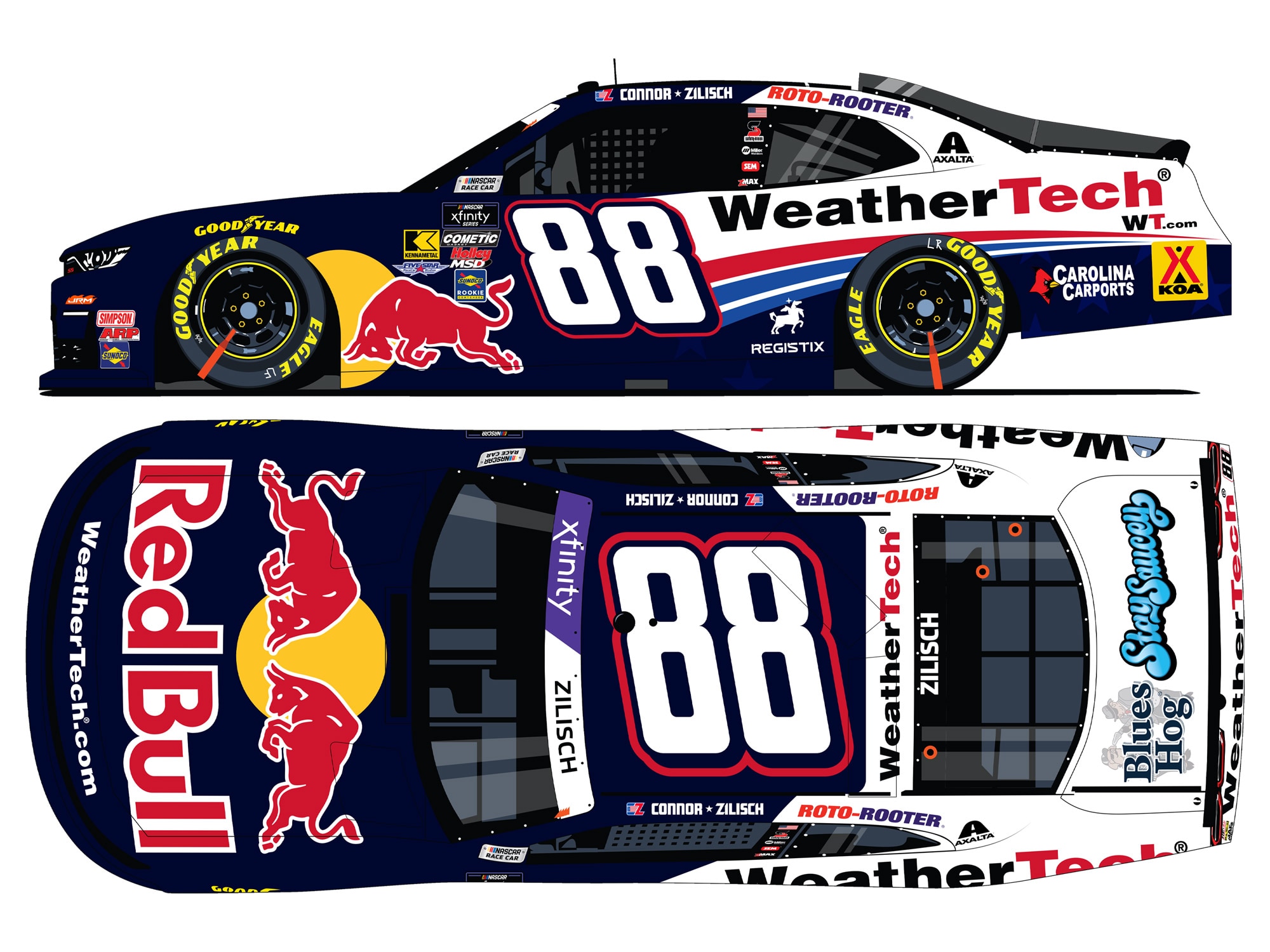CONNOR ZILISCH 2025 WEATHERTECH/RED BULL 1:64 ARC DIECAST