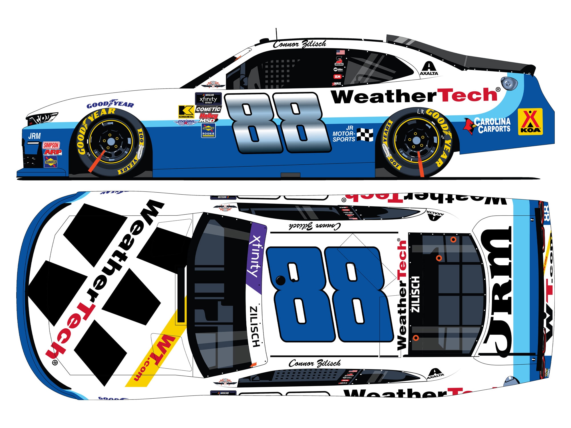 CONNOR ZILISCH 2025 WEATHERTECH THROWBACK 1:64 ARC DIECAST