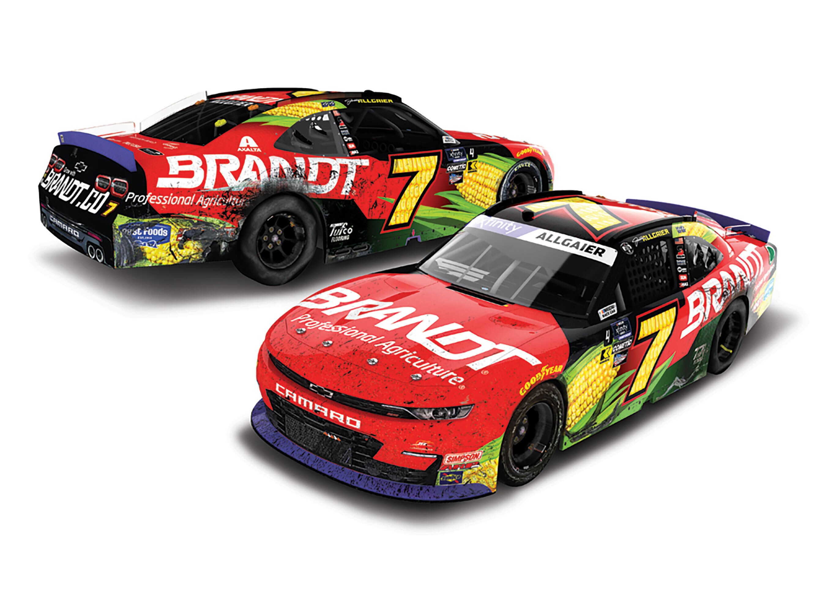 JUSTIN ALLGAIER 2024 BRANDT PHOENIX RACED VERSION 1:64 ARC DIECAST