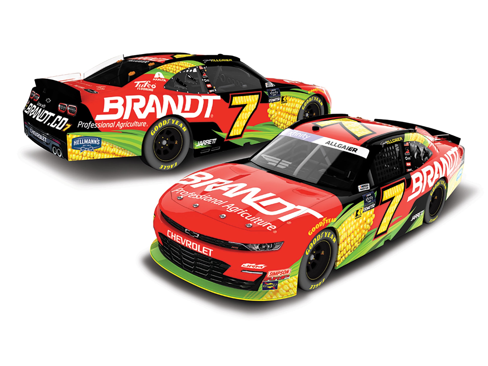 JUSTIN ALLGAIER 2025 BRANDT 1:24 AUTOGRAPHED ARC DIECAST