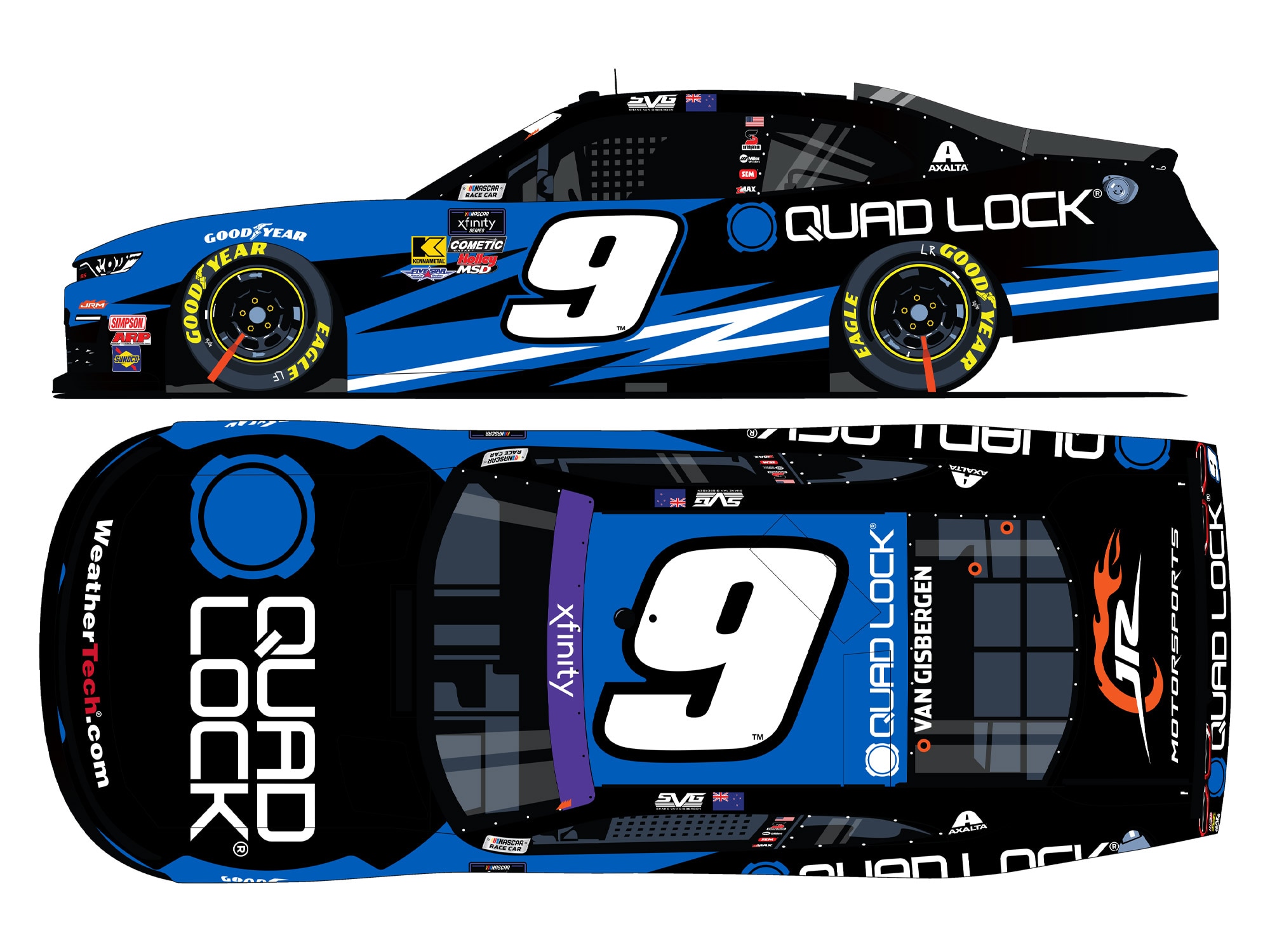 SHANE VAN GISBERGEN 2025 QUAD LOCK 1:24 ARC DIECAST