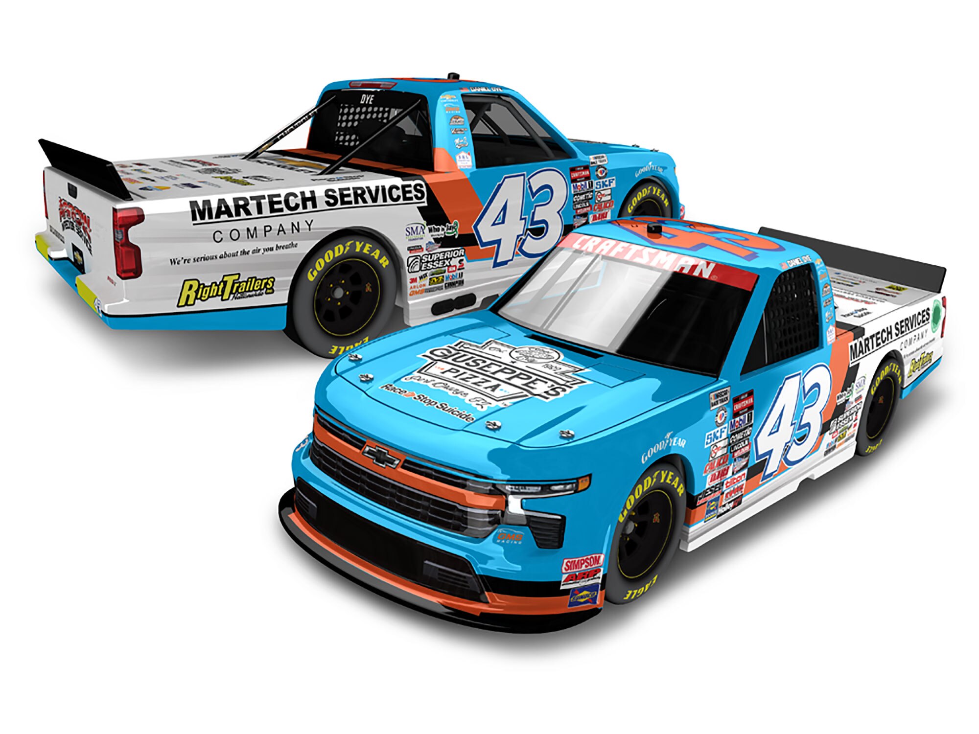 DANIEL DYE 2023 GIUSEPPE'S STEEL CITY PIZZA 1:24 ARC TRUCK DIECAST