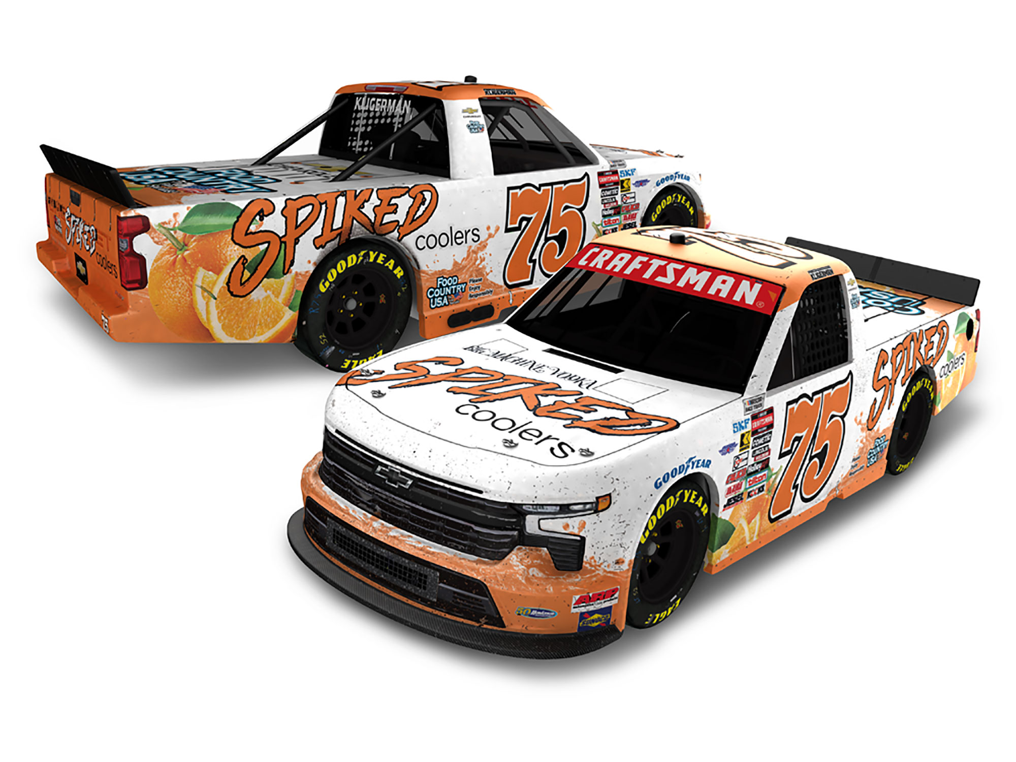 PARKER KLIGERMAN 2025 SPIKED COOLERS DAYTONA RACED VERSION 1:24 AUTOGRAPHED ARC DIECAST