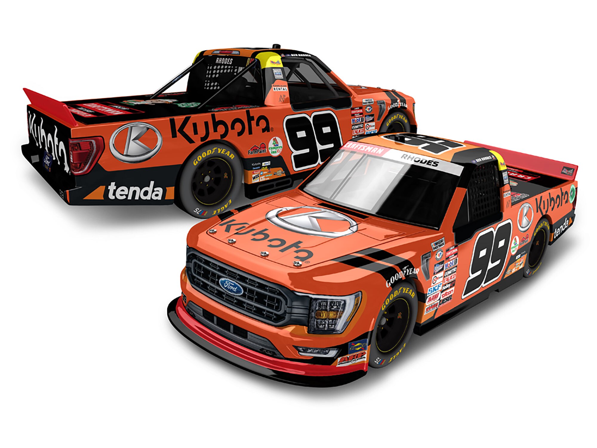 BEN RHODES 2023 NASCAR TRUCK CHAMPION 1:24 ARC TRUCK DIECAST
