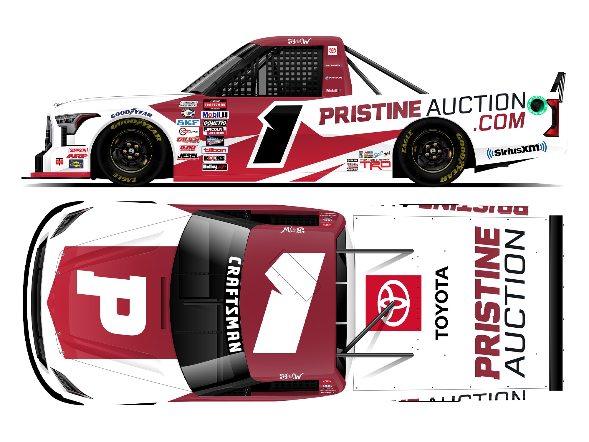 BUBBA WALLACE 2023 PRISTINE AUCTION 1:24 ARC TRUCK DIECAST