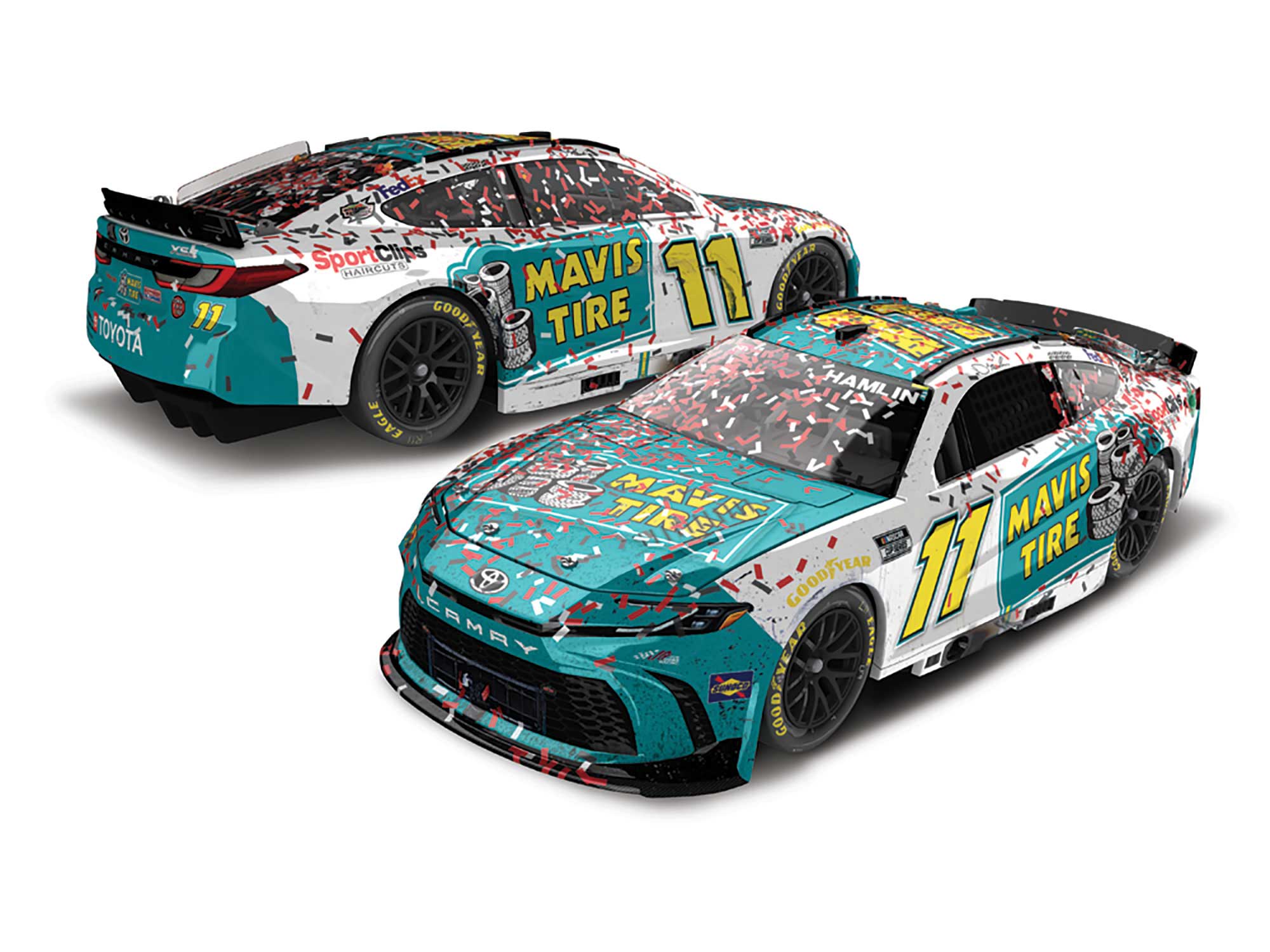 DENNY HAMLIN 2024 MAVIS TIRES & BRAKES DOVER RACED WIN 1:24 ARC DIECAST