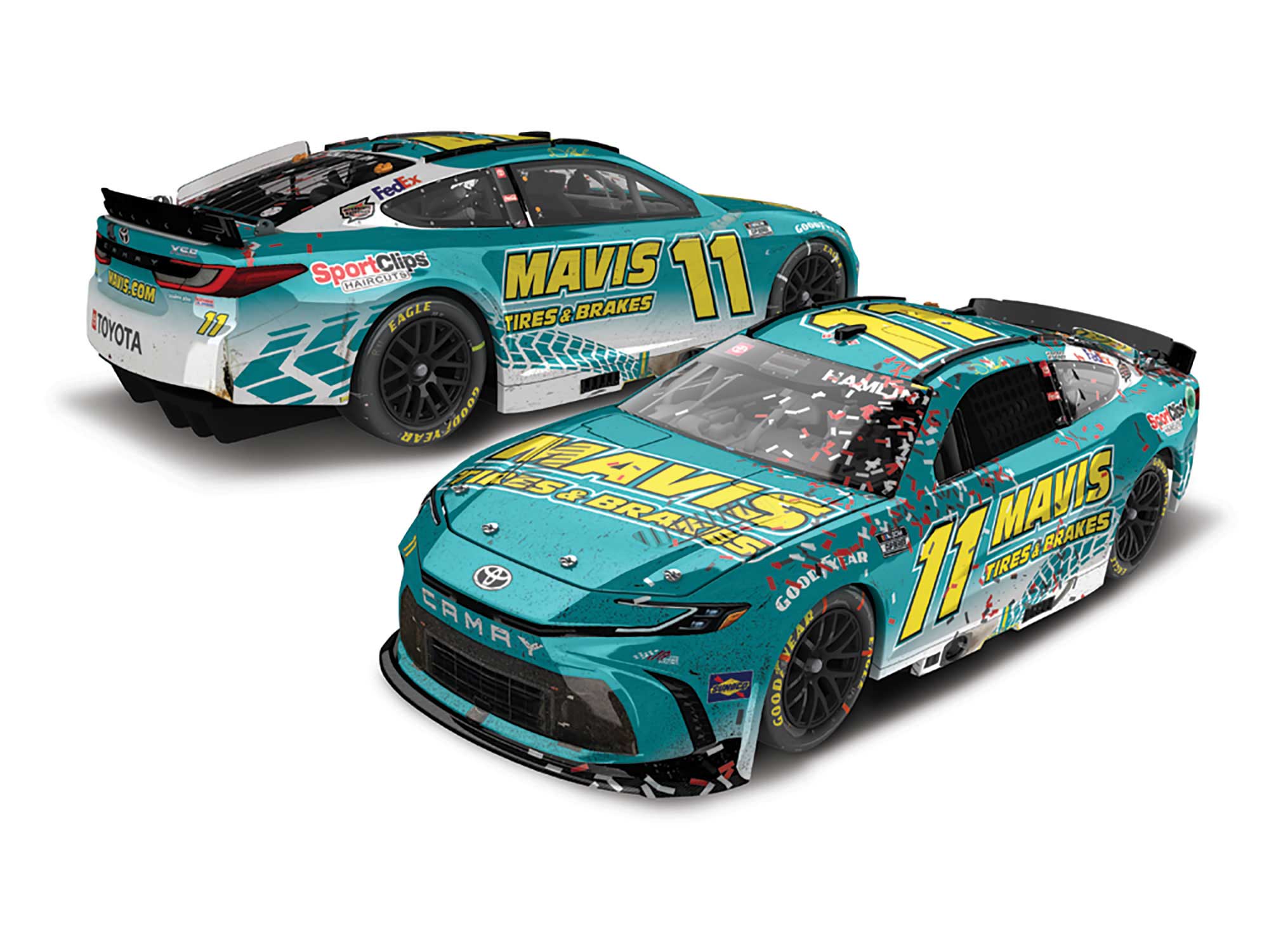 DENNY HAMLIN 2024 MAVIS TIRES & BRAKES RICHMOND RACED WIN 1:64 ARC DIECAST