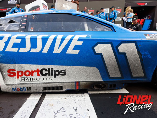 DENNY HAMLIN 2025 PROGRESSIVE MARTINSVILLE RACED WIN 1:24 ELITE DIECAST