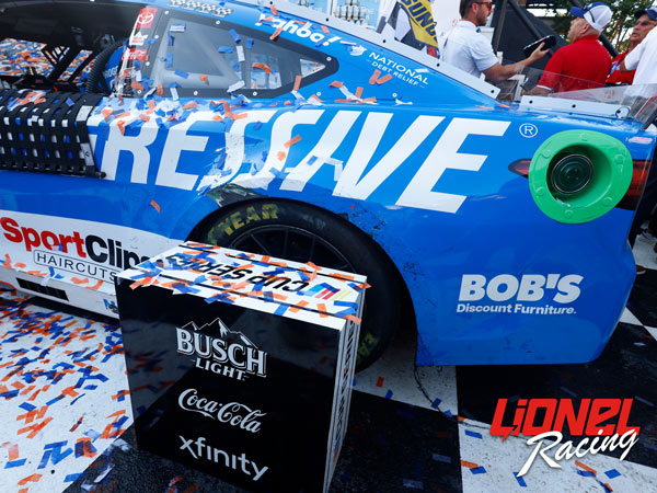 DENNY HAMLIN 2025 PROGRESSIVE DOVER RACED WIN 1:24 ELITE PREMIER DIECAST