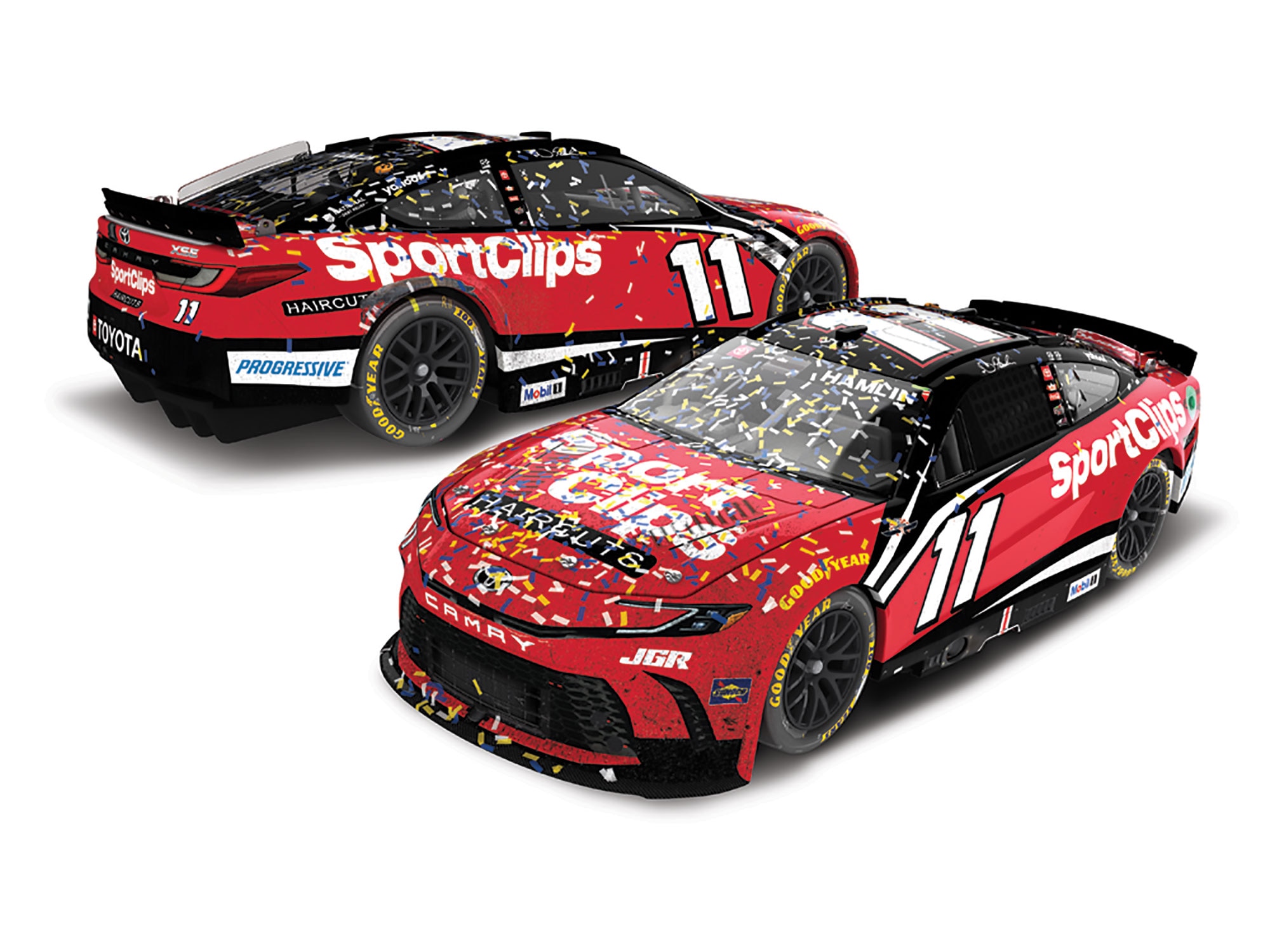 DENNY HAMLIN 2025 SPORT CLIPS DARLINGTON RACED WIN 1:64 ARC DIECAST