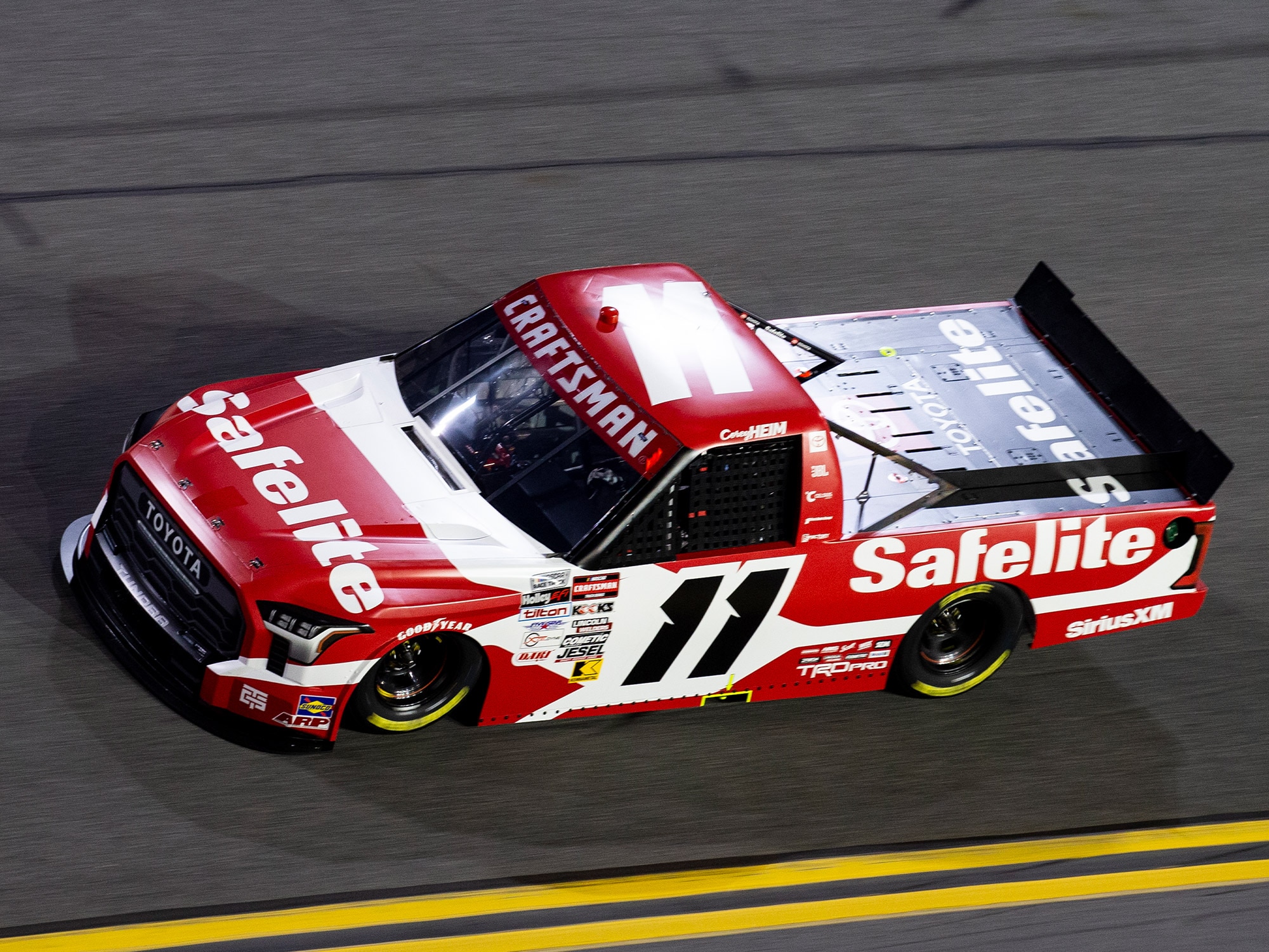 COREY HEIM 2025 SAFELITE DAYTONA RACED WIN 1:64 ARC DIECAST