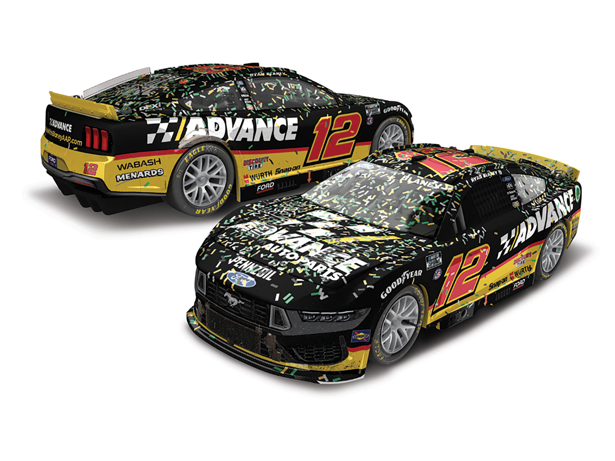 RYAN BLANEY 2024 ADVANCE AUTO PARTS IOWA RACED WIN 1:24 ARC DIECAST