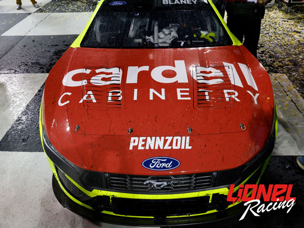 RYAN BLANEY 2025 MENARDS/CARDELL CABINETRY NASHVILLE RACED WIN 1:24 DUAL AUTOGRAPHED ELITE DIECAST