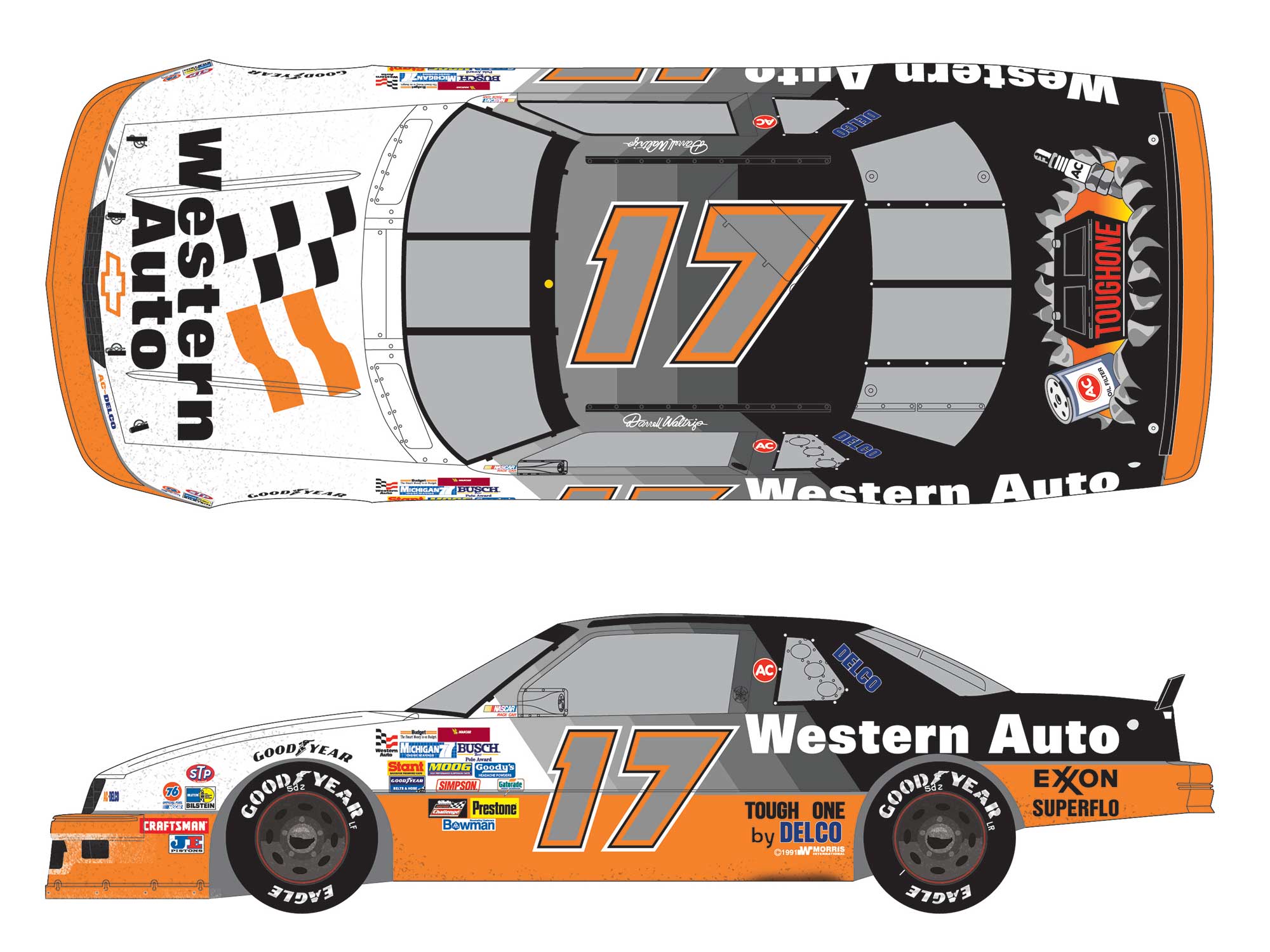 blank nascar diecast