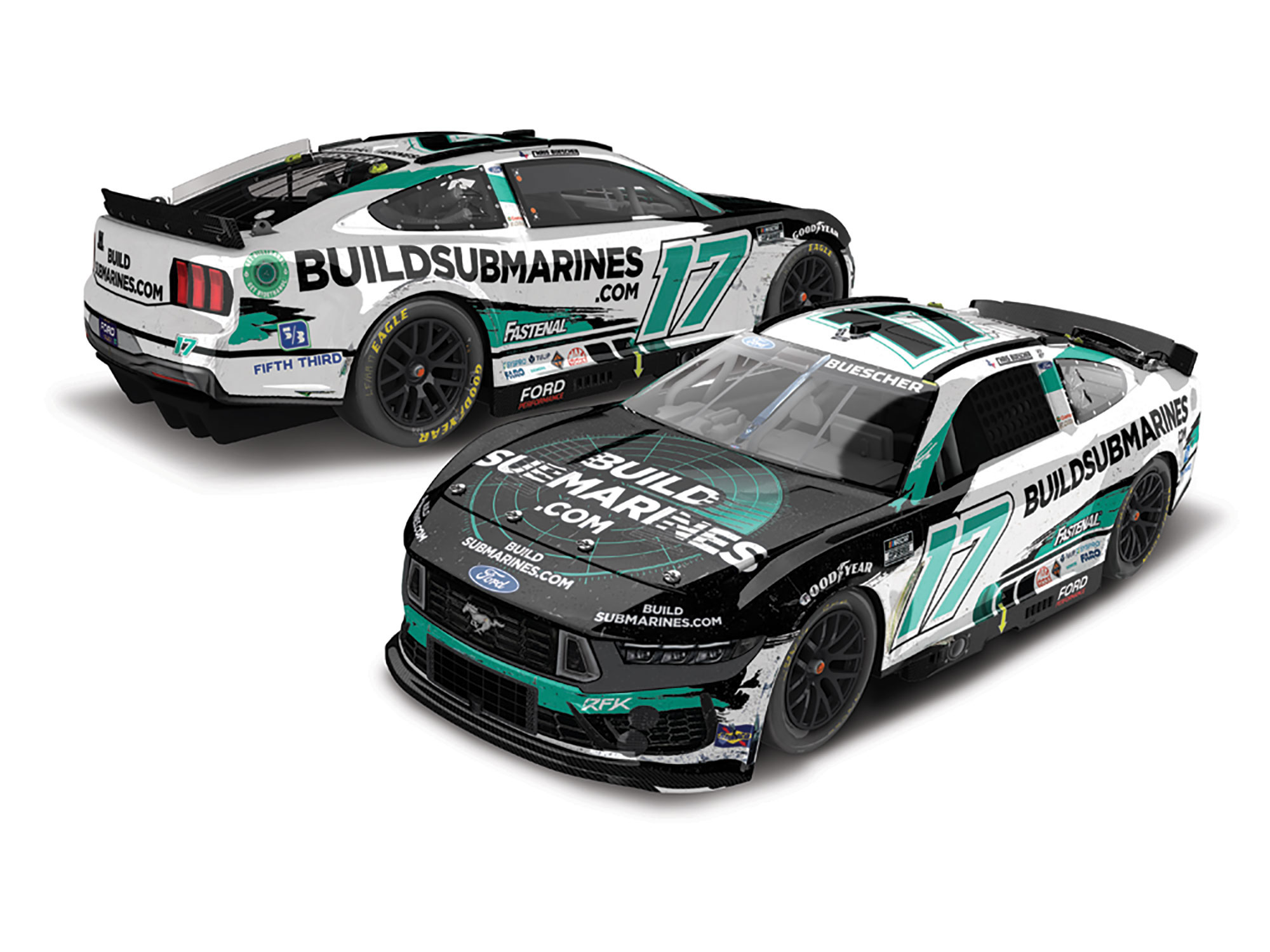 CHRIS BUESCHER 2024 BUILDSUBMARINES.COM WATKINS GLEN RACED WIN 1:24 ARC DIECAST