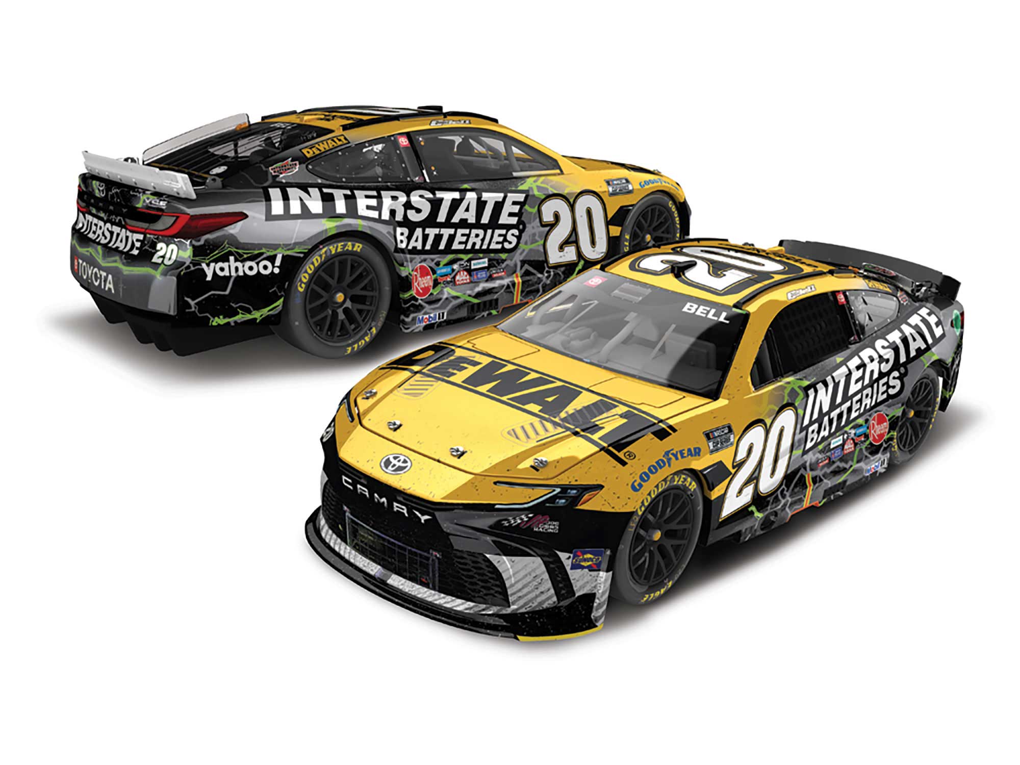 CHRISTOPHER BELL 2024 DEWALT/INTERSTATE BATTERIES DAYTONA DUEL 2 RACED WIN 1:24 ELITE PREMIER EDITION DIECAST