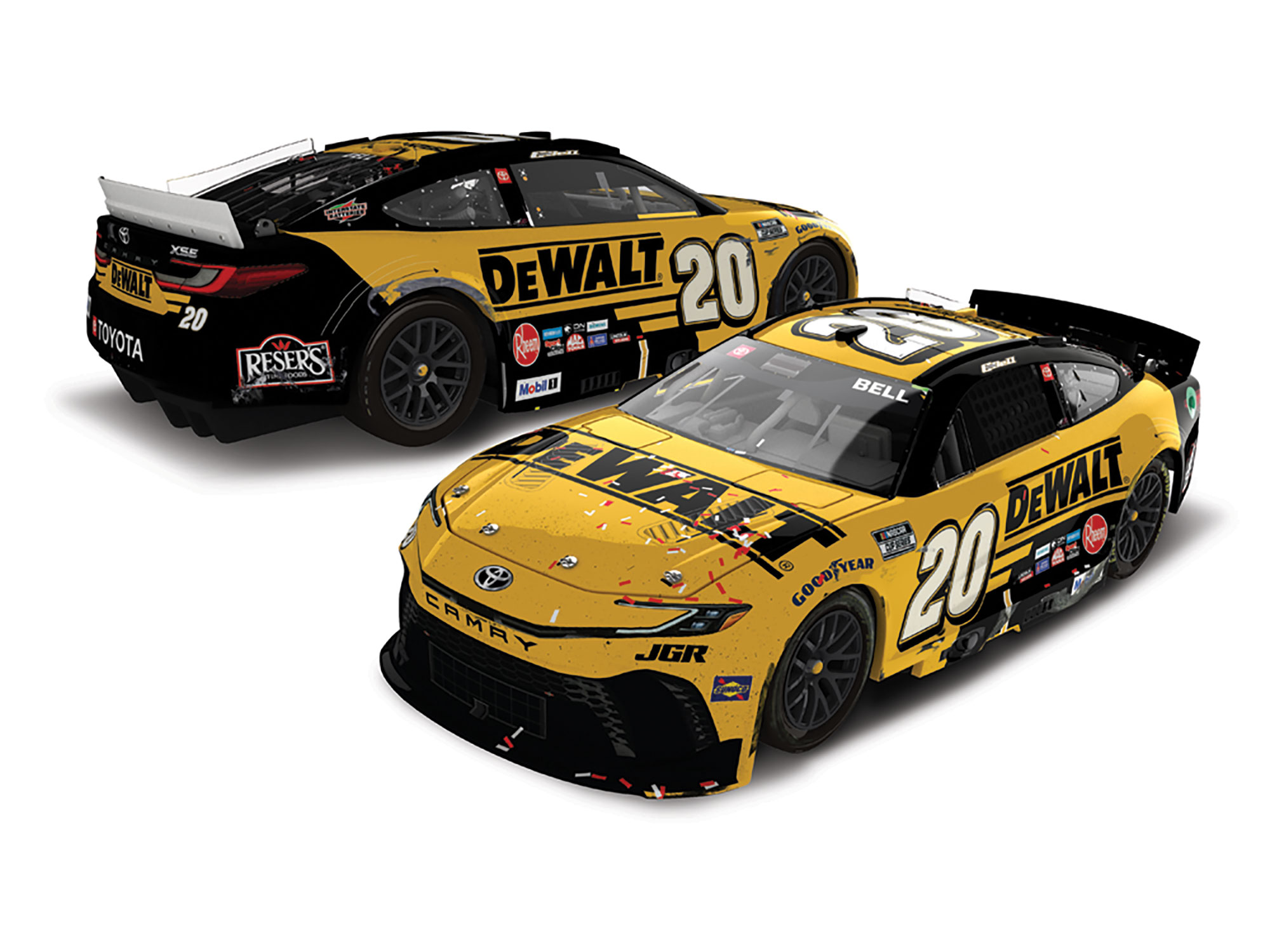 CHRISTOPHER BELL 2025 DEWALT ATLANTA RACED WIN 1:24 ELITE DIECAST