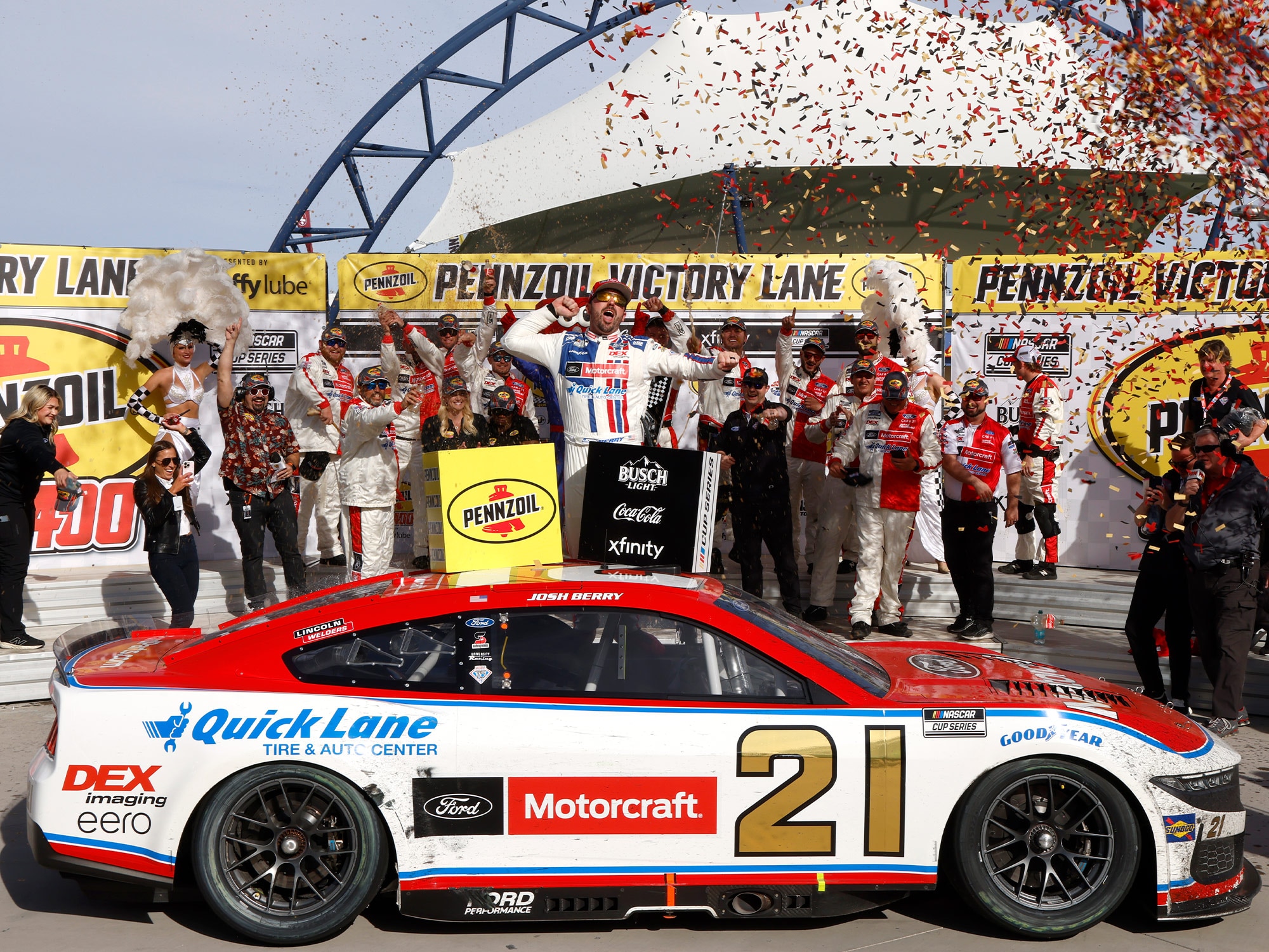 JOSH BERRY 2025 MOTORCRAFT LAS VEGAS RACED WIN 1:24 ELITE PREMIER DIECAST