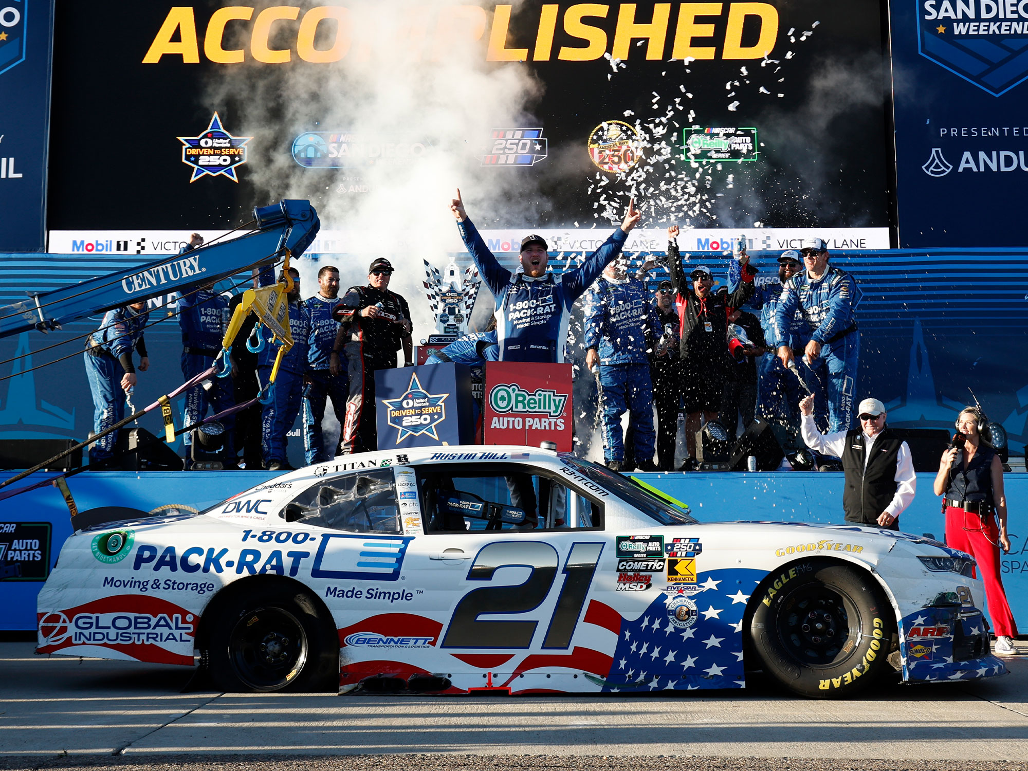 AUSTIN HILL 2026 1-800-PACK-RAT PATRIOTIC SAN DIEGO RACED WIN 1:24