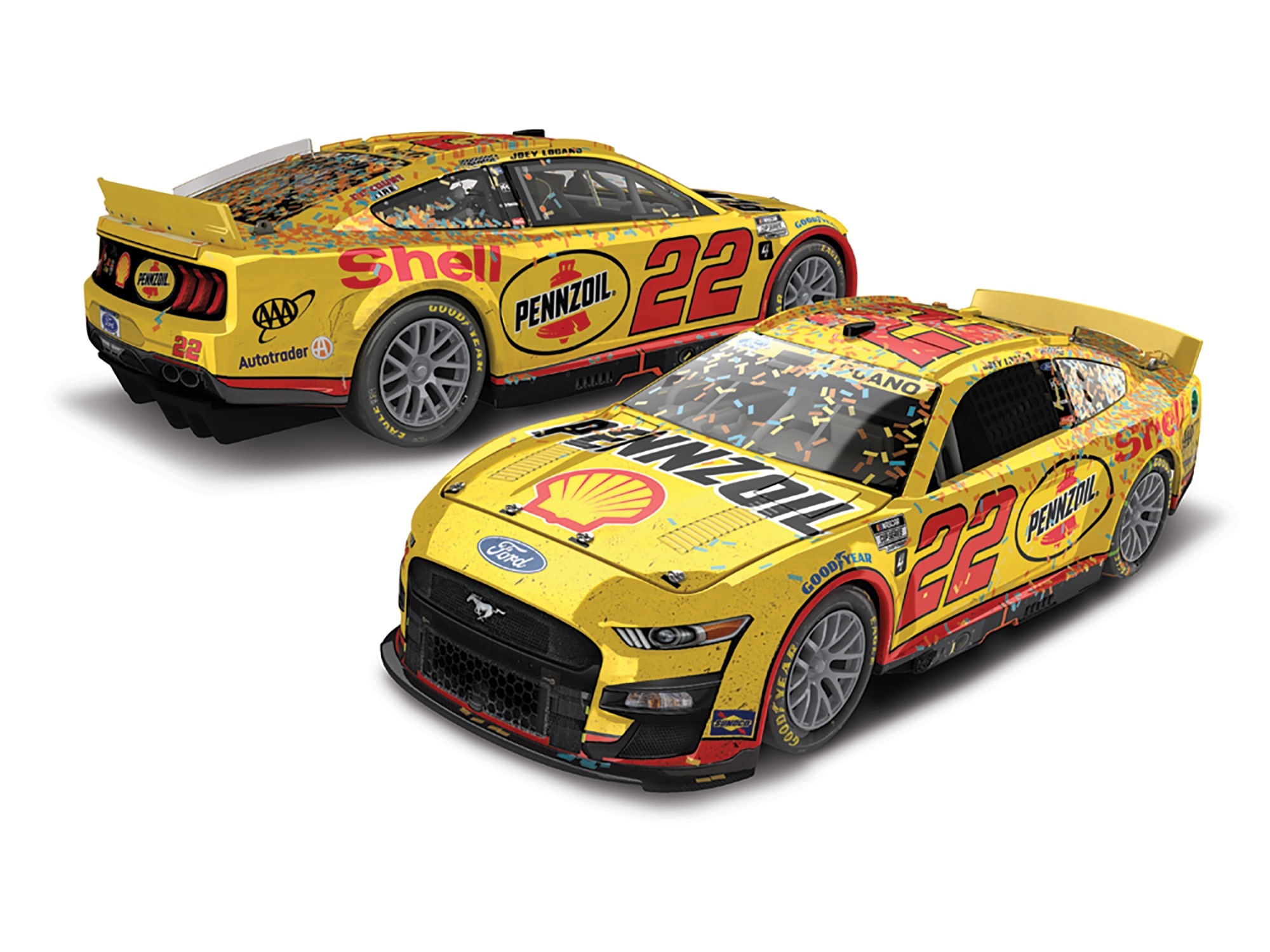 JOEY LOGANO 2022 SHELL PENNZOIL PHOENIX RACED WIN 1 64 ARC DIECAST
