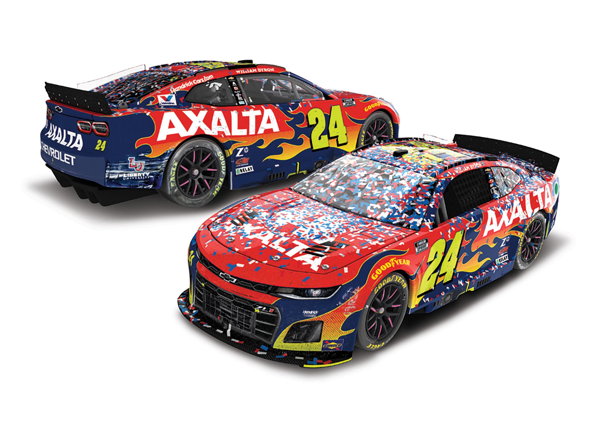 WILLIAM BYRON 2025 AXALTA DAYTONA RACED WIN 1:24 GALAXY COLOR ELITE DIECAST