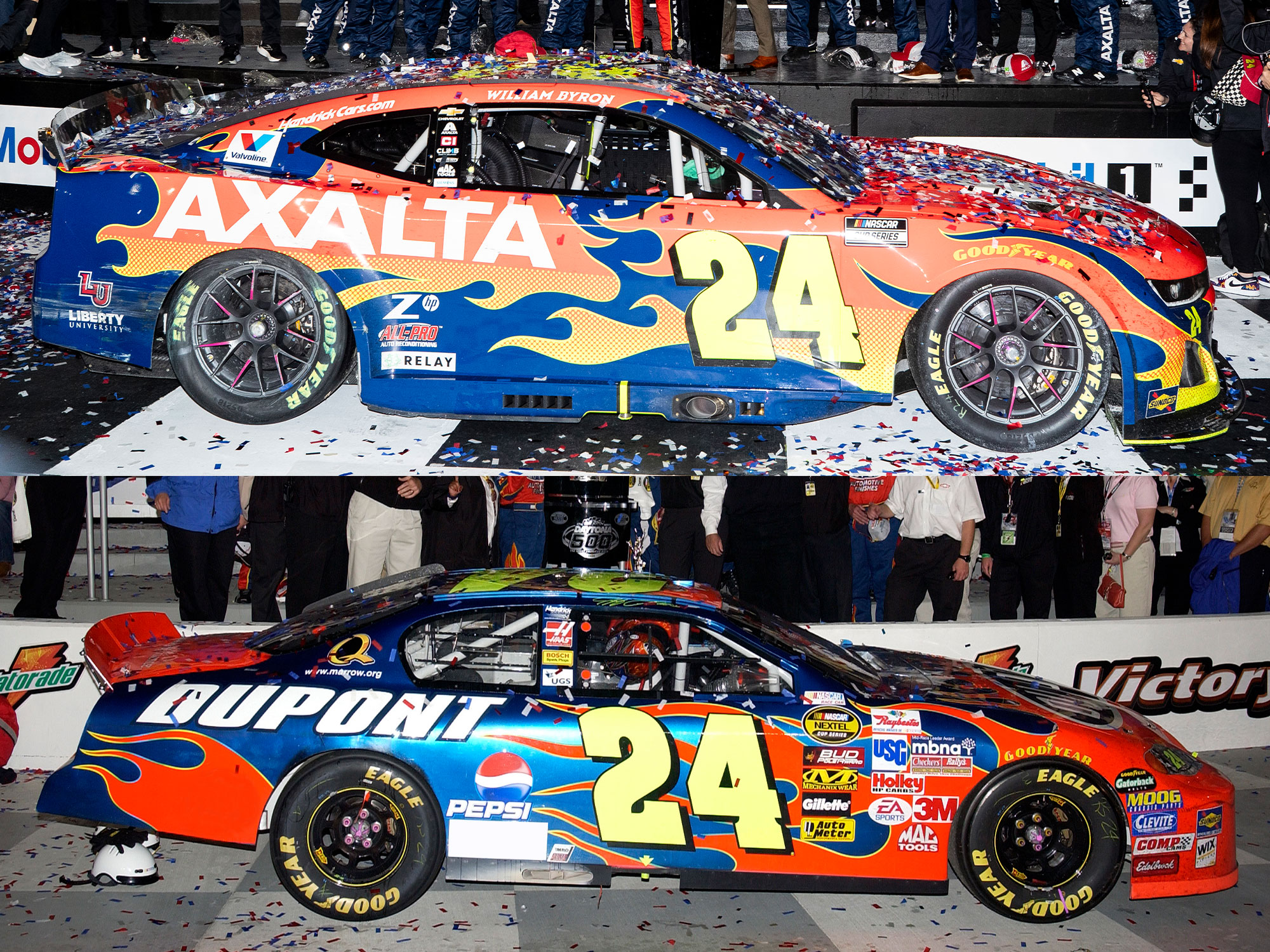 WILLIAM BYRON & JEFF GORDON 2025-2005 DAYTONA 500 1:24 ARC RACE WIN TWO-PACK