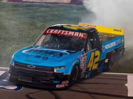 CARSON HOCEVAR 2023 WORLDWIDE EXPRESS NASHVILLE RACED WIN 1:24 ARC TRUCK DIECAST