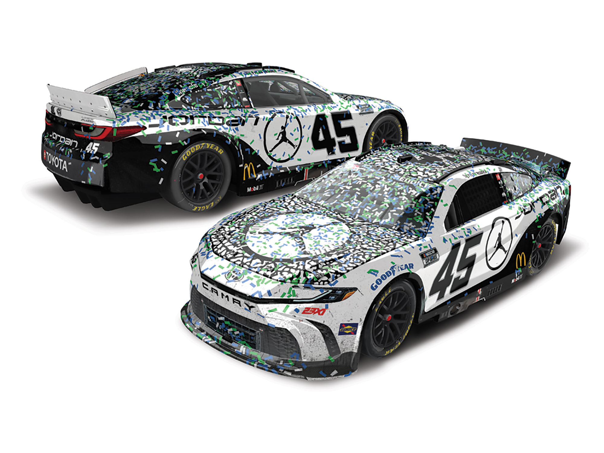 TYLER REDDICK 2024 JORDAN BRAND WHITE TALLADEGA RACED WIN 1:24 ELITE DIECAST