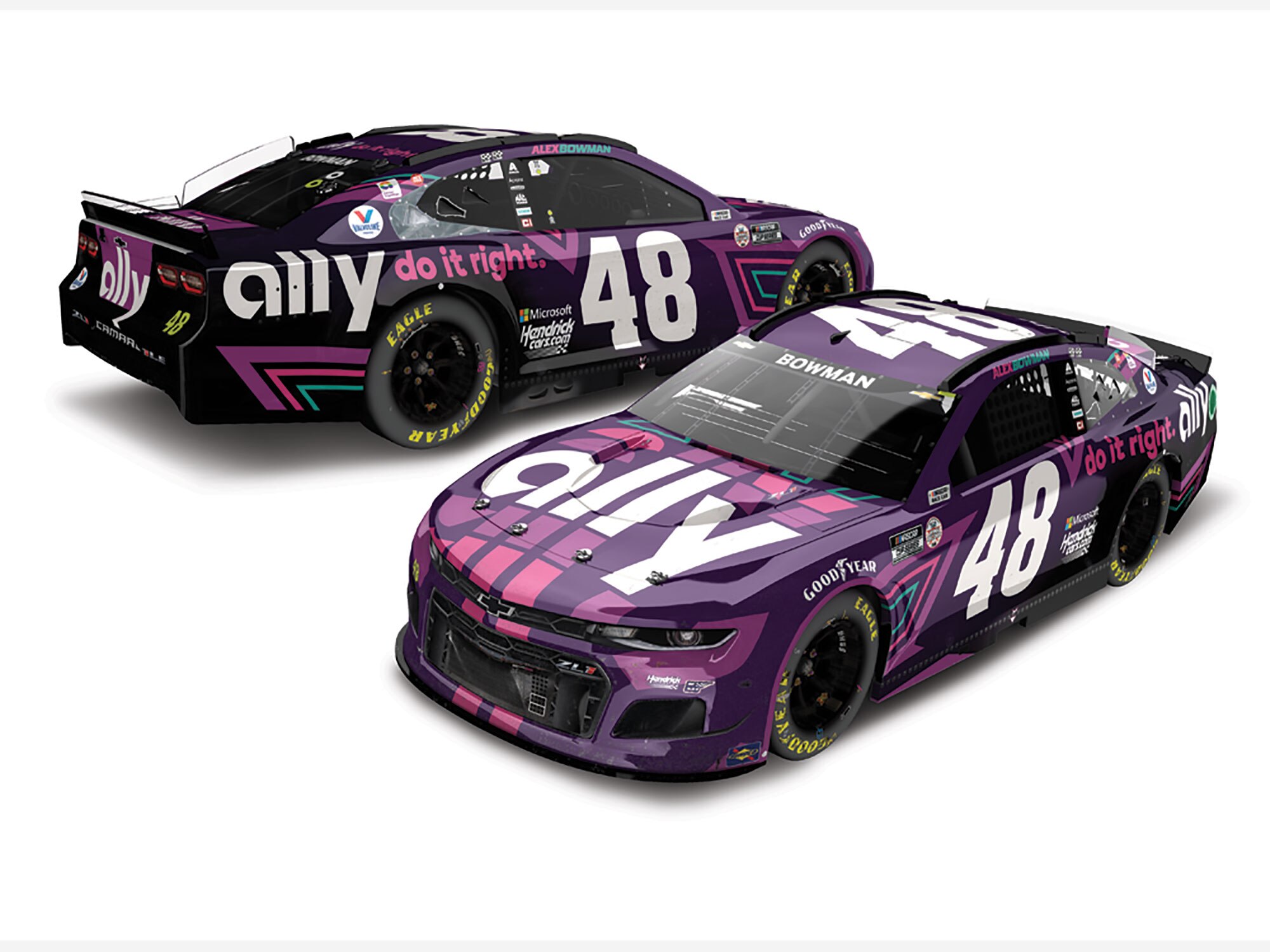 ALEX BOWMAN 2021 ALLY POCONO RACED WIN 1:24 ELITE DIECAST