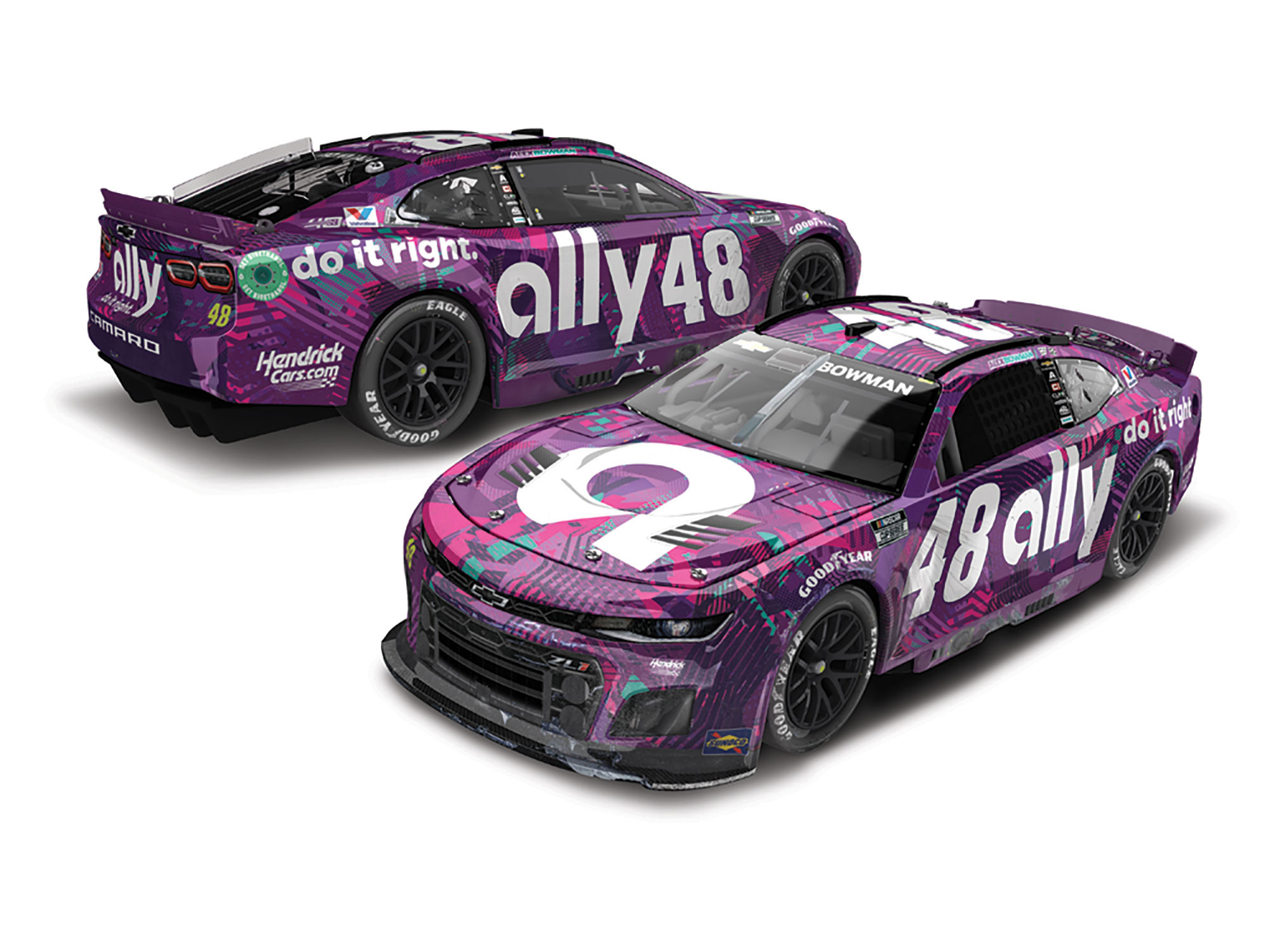 ALEX BOWMAN 2024 ALLY CHICAGO RACED WIN 1:24 ARC DIECAST