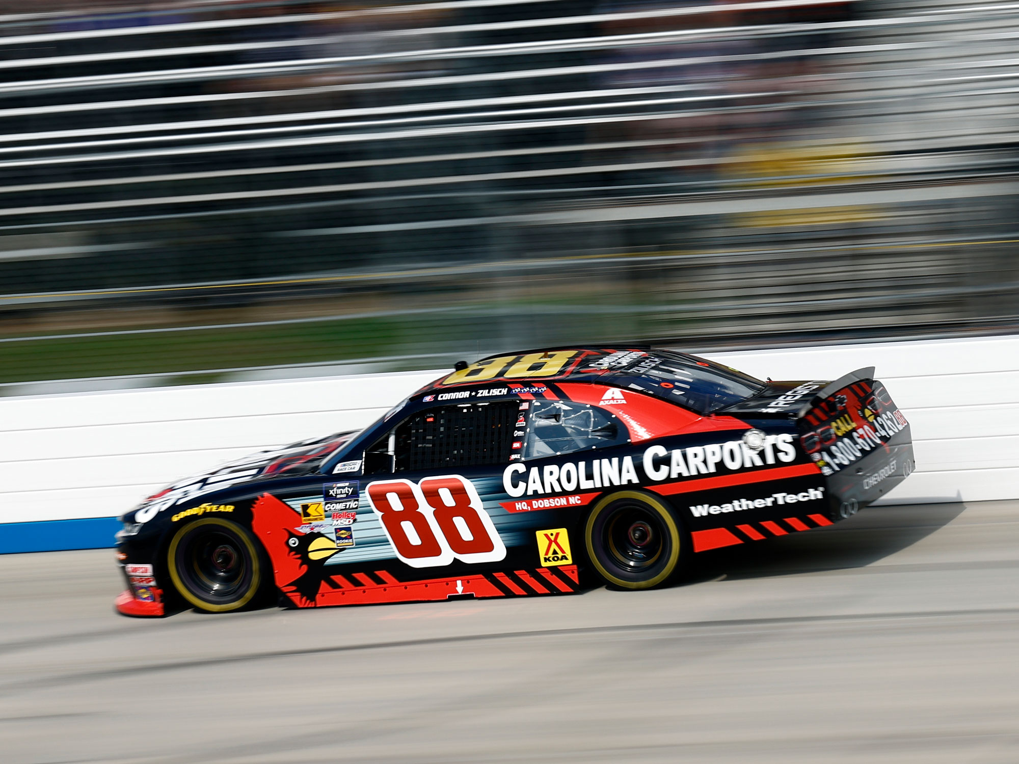 CONNOR ZILISCH 2025 CAROLINA CARPORTS DOVER RACED WIN 1:24 COLOR CHROME ARC DIECAST