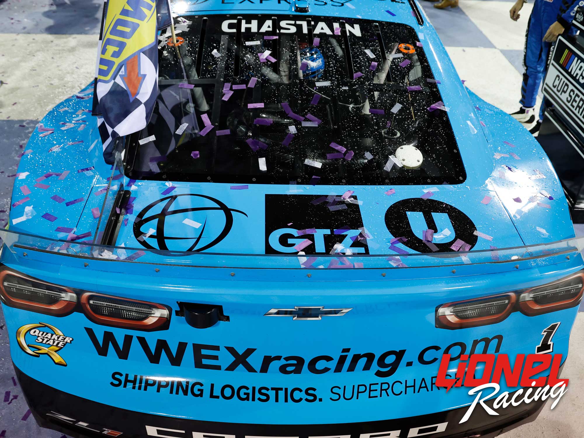 ROSS CHASTAIN 2023 WORLDWIDE EXPRESS NASHVILLE RACED WIN 1:24 ELITE DIECAST