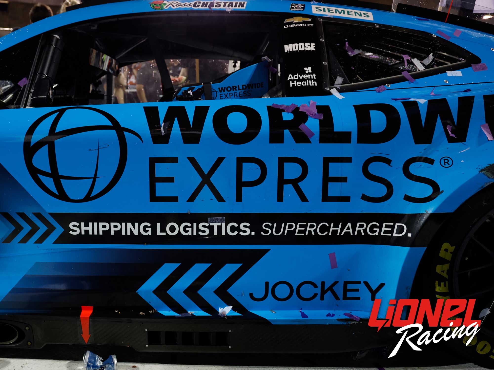 ROSS CHASTAIN 2023 WORLDWIDE EXPRESS NASHVILLE RACED WIN 1:24 ELITE DIECAST