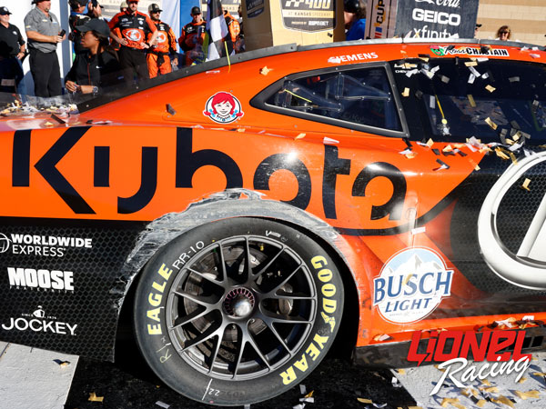 ROSS CHASTAIN 2024 KUBOTA KANSAS RACED WIN 1:24 DUAL AUTOGRAPHED ELITE DIECAST