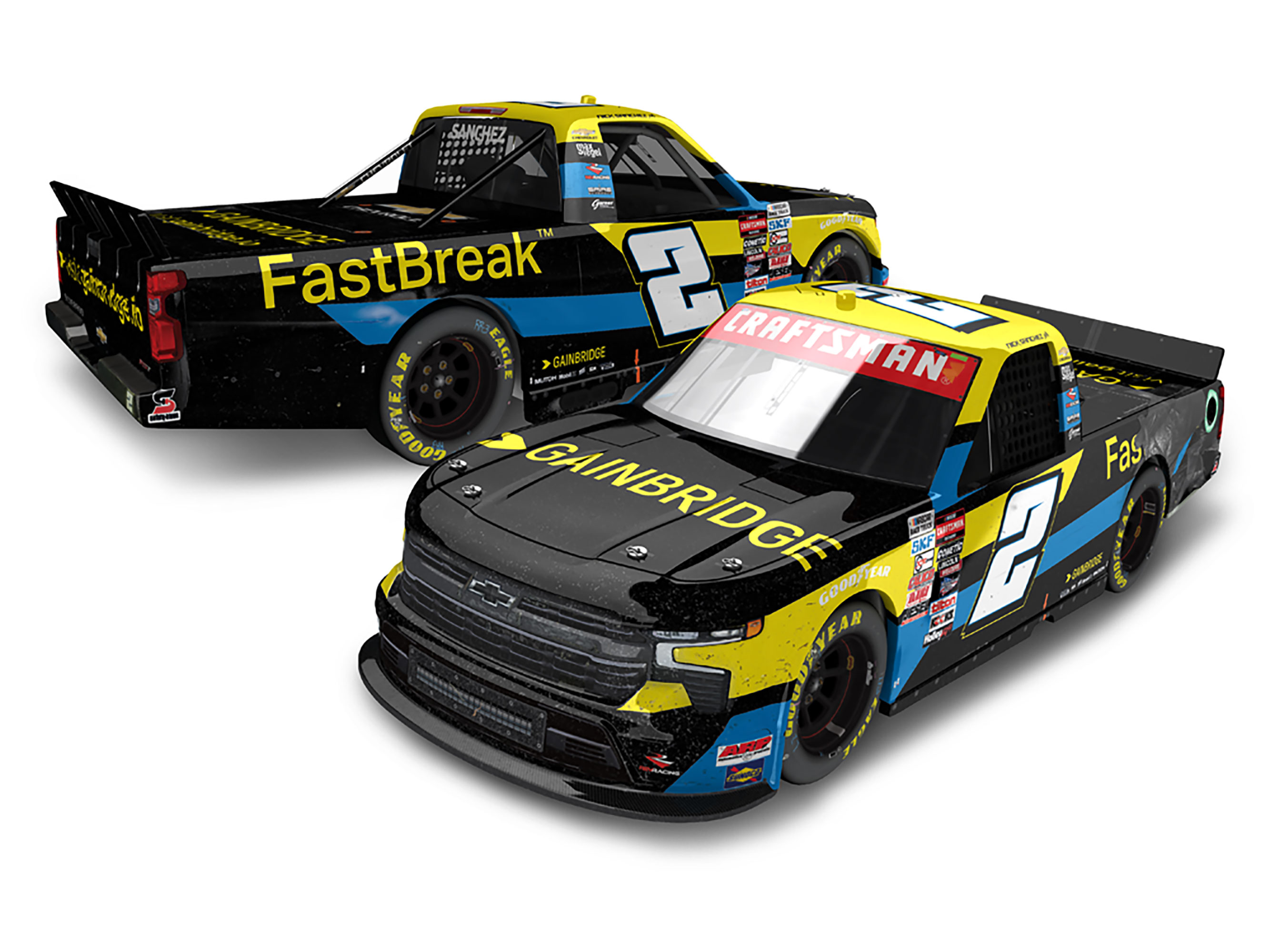 NICK SANCHEZ 2024 DAYTONA RACED WIN 1:24 ARC TRUCK DIECAST