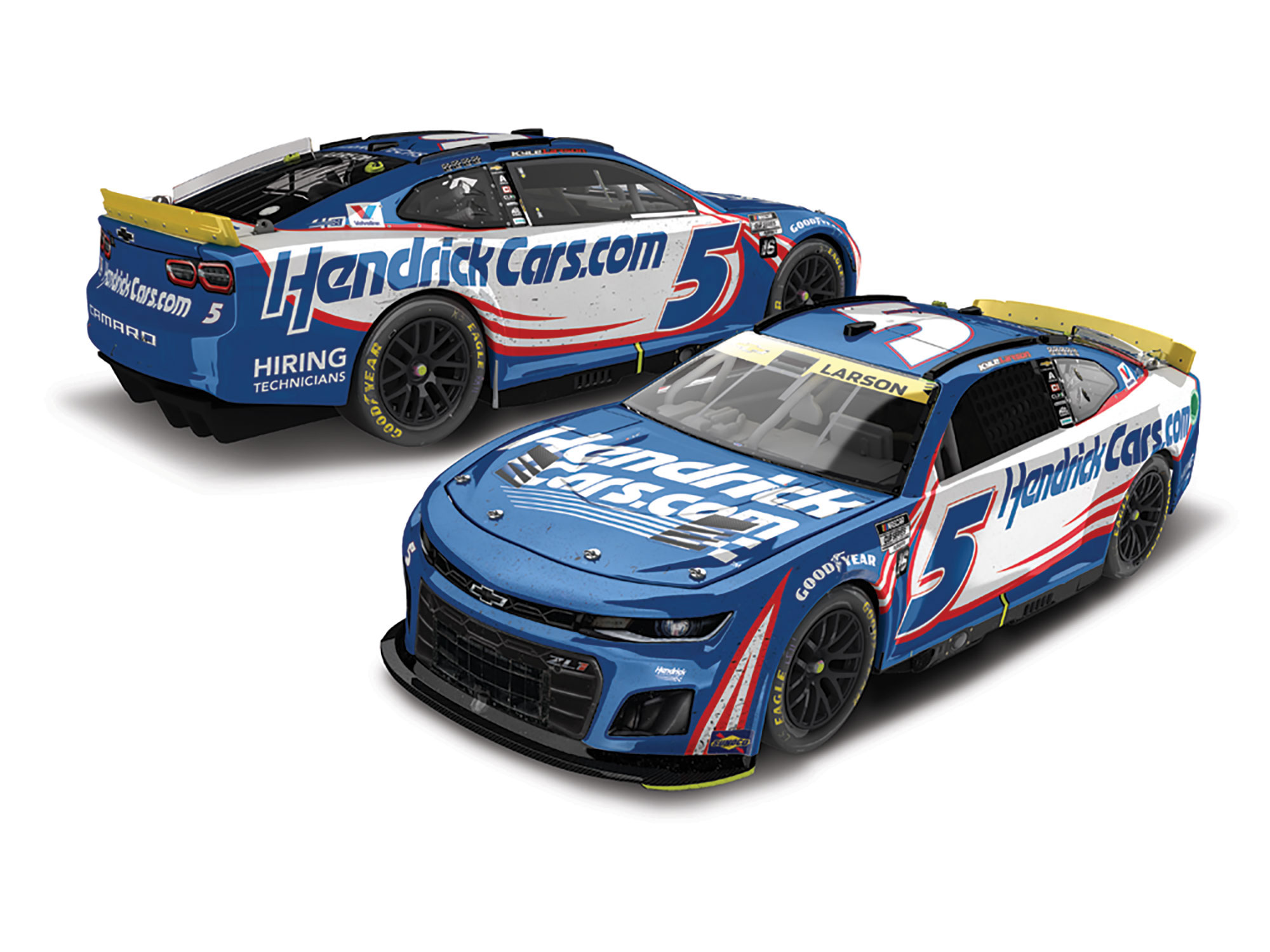 KYLE LARSON 2024 HENDRICKCARS.COM BRISTOL RACED WIN 1:24 ELITE DIECAST