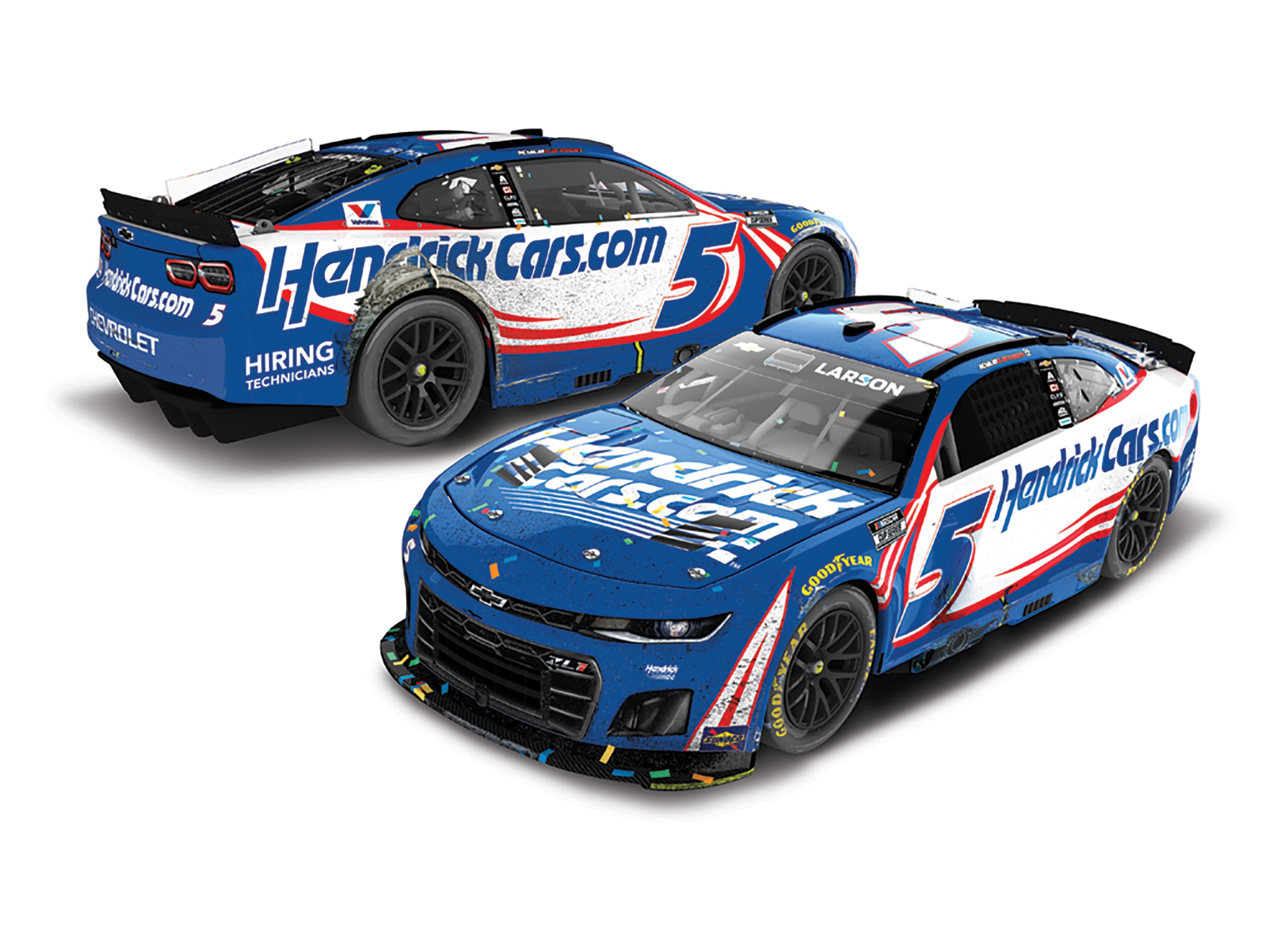 KYLE LARSON 2025 HENDRICKCARS.COM HOMESTEAD RACED WIN 1:24 LIQUID COLOR ELITE DIECAST