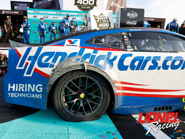 KYLE LARSON 2025 HENDRICKCARS.COM HOMESTEAD RACED WIN 1:24 ELITE PREMIER DIECAST