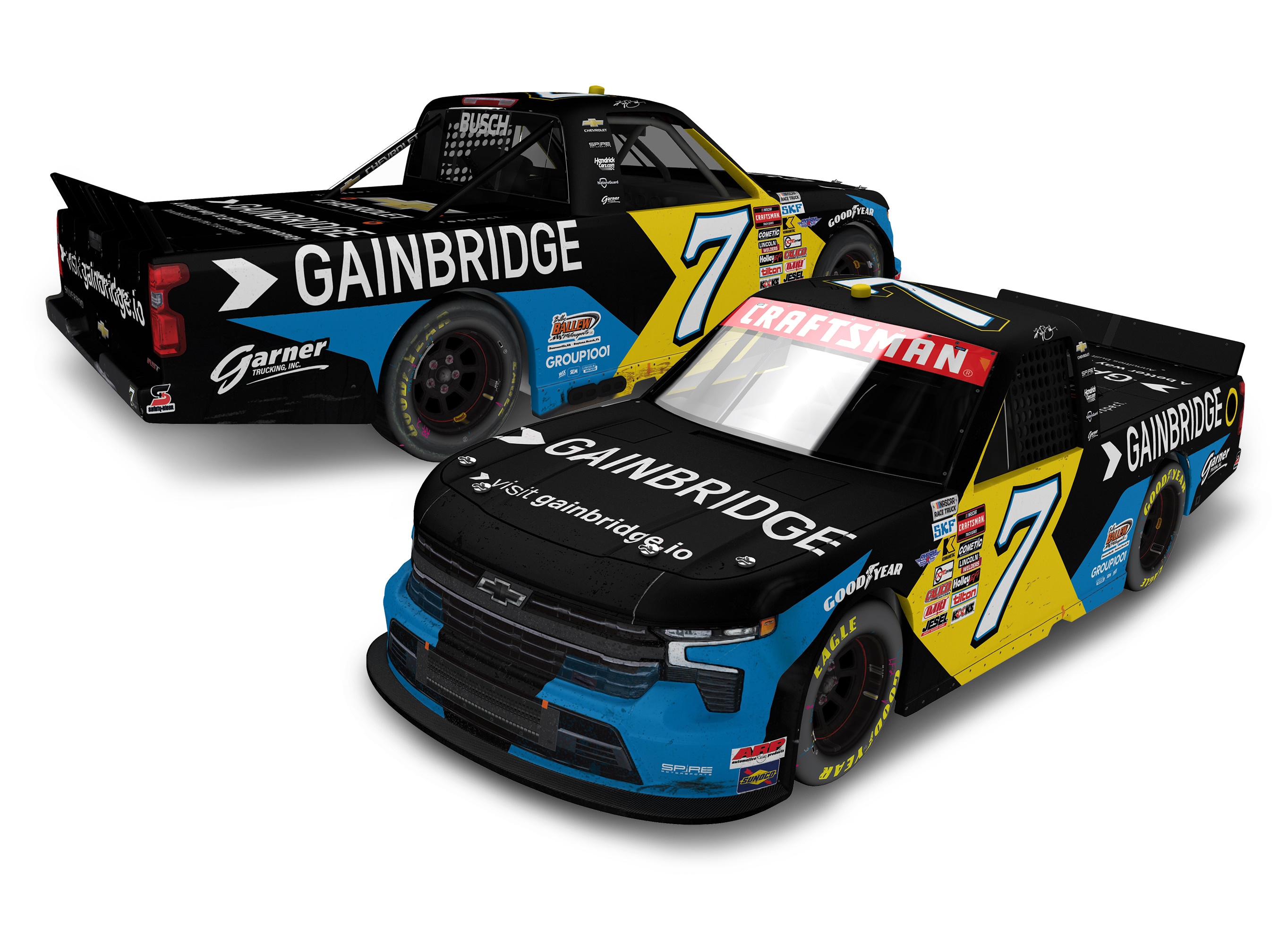 KYLE BUSCH 2025 GAINBRIDGE ATLANTA RACED WIN 1:24 COLOR CHROME ARC DIECAST