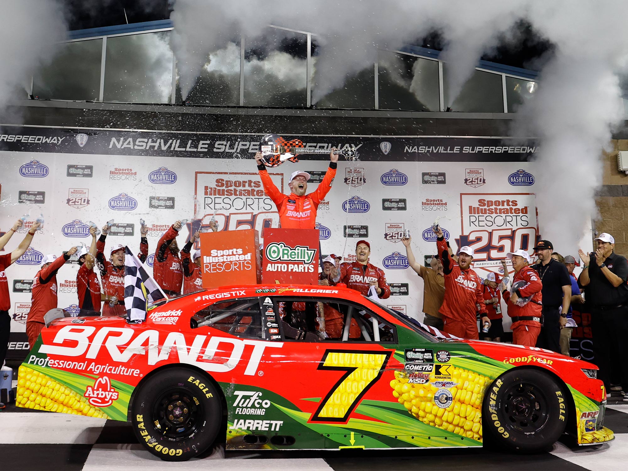 JUSTIN ALLGAIER 2026 BRANDT NASHVILLE RACED WIN 1:24 ARC DIECAST