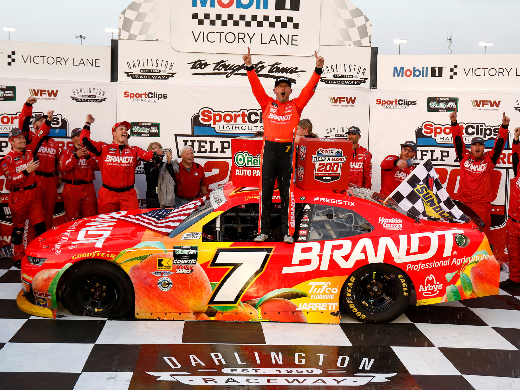 JUSTIN ALLGAIER 2026 BRANDT DARLINGTON RACED WIN 1:24 COLOR CHROME