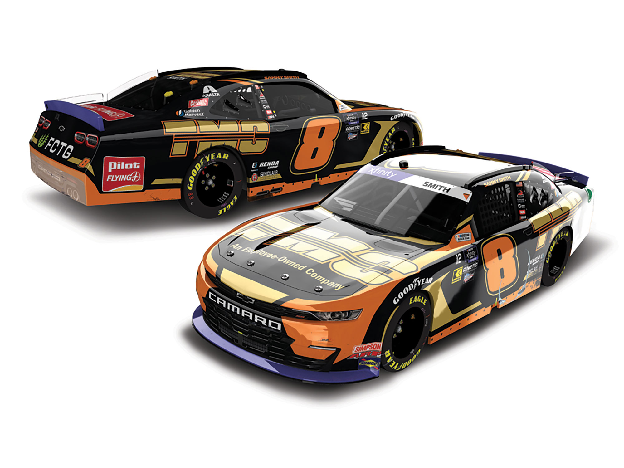 SAMMY SMITH 2024 TMC TRANSPORTATION TALLADEGA RACED WIN 1:24 AUTOGRAPHED ARC DIECAST