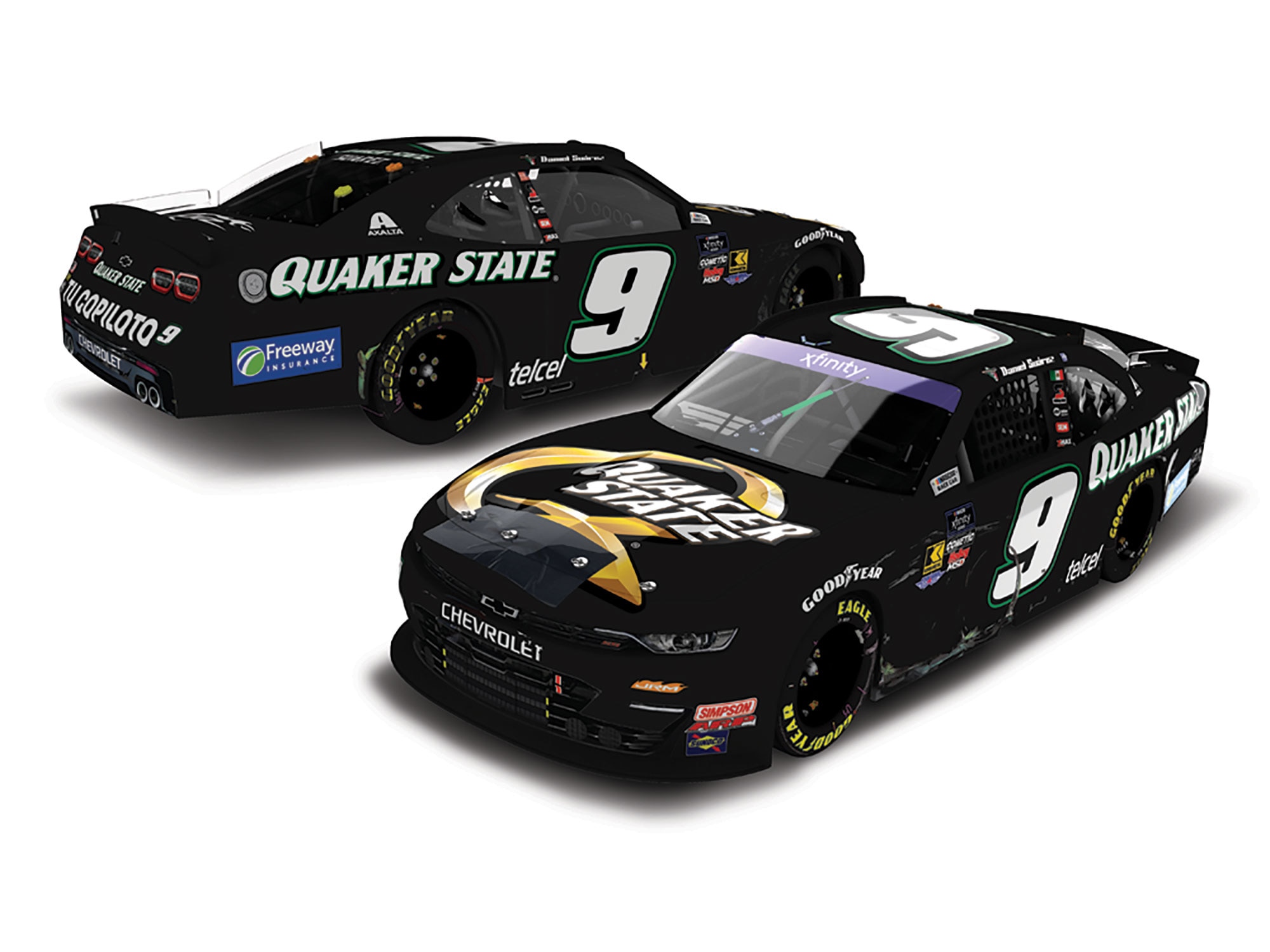DANIEL SUAREZ 2025 QUAKER STATE MEXICO CITY RACED WIN 1:64 ARC DIECAST
