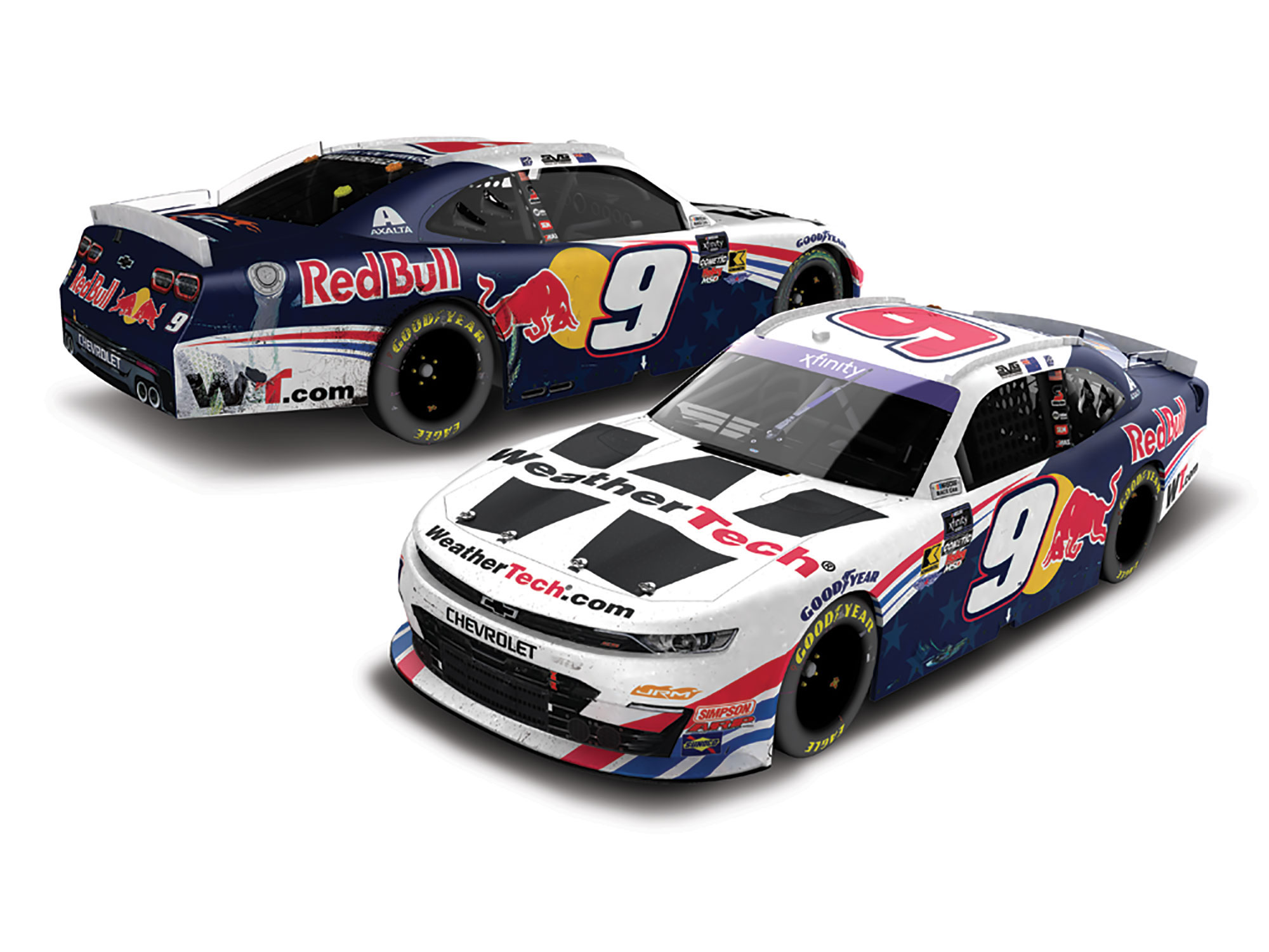 SHANE VAN GISBERGEN 2025 WEATHERTECH/RED BULL RACED WIN 1:24 COLOR CHROME ARC DIECAST